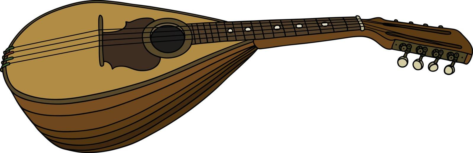 Hand drawing of a classic mandolin