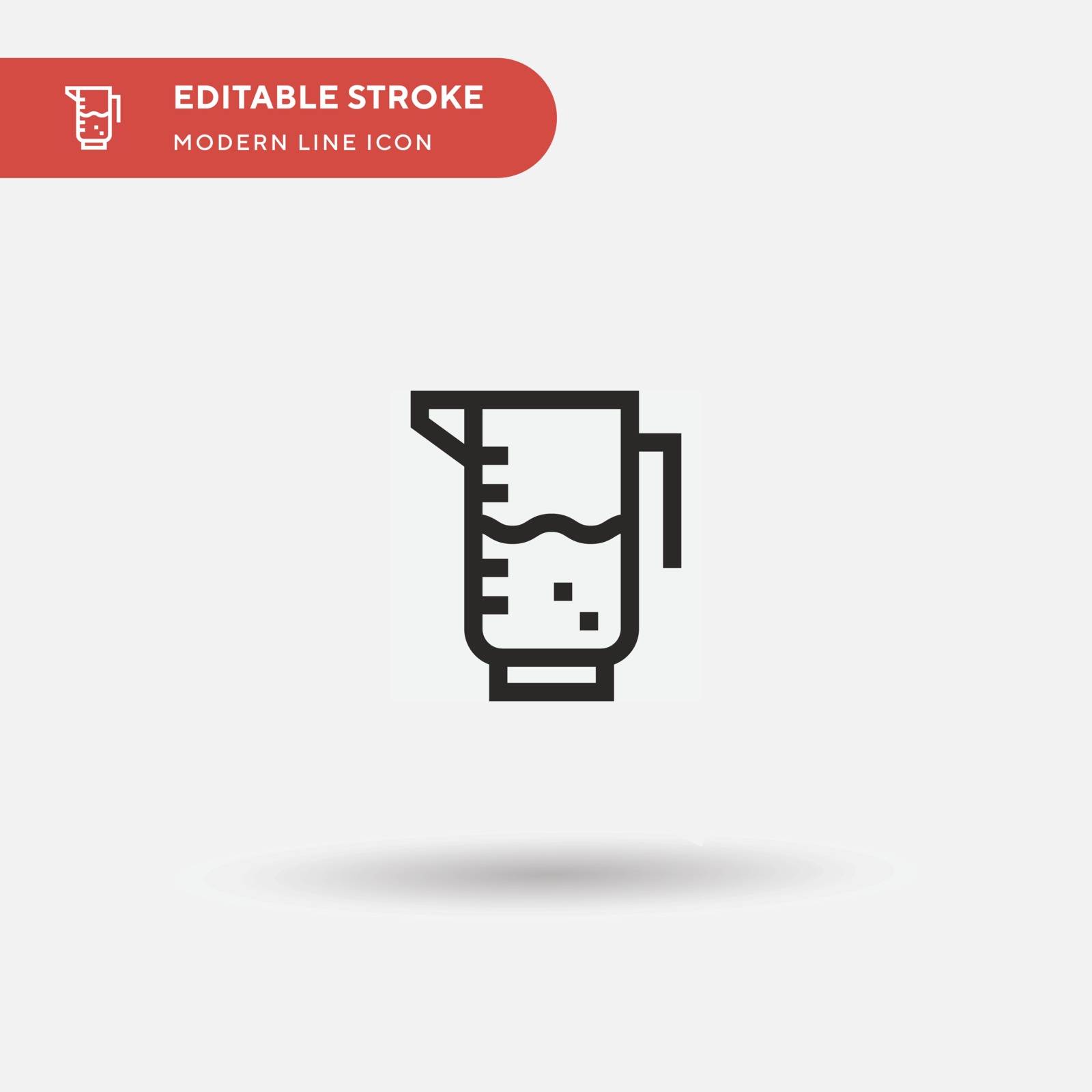 Measuring Cup Simple vector icon. Illustration symbol design tem by guapoo