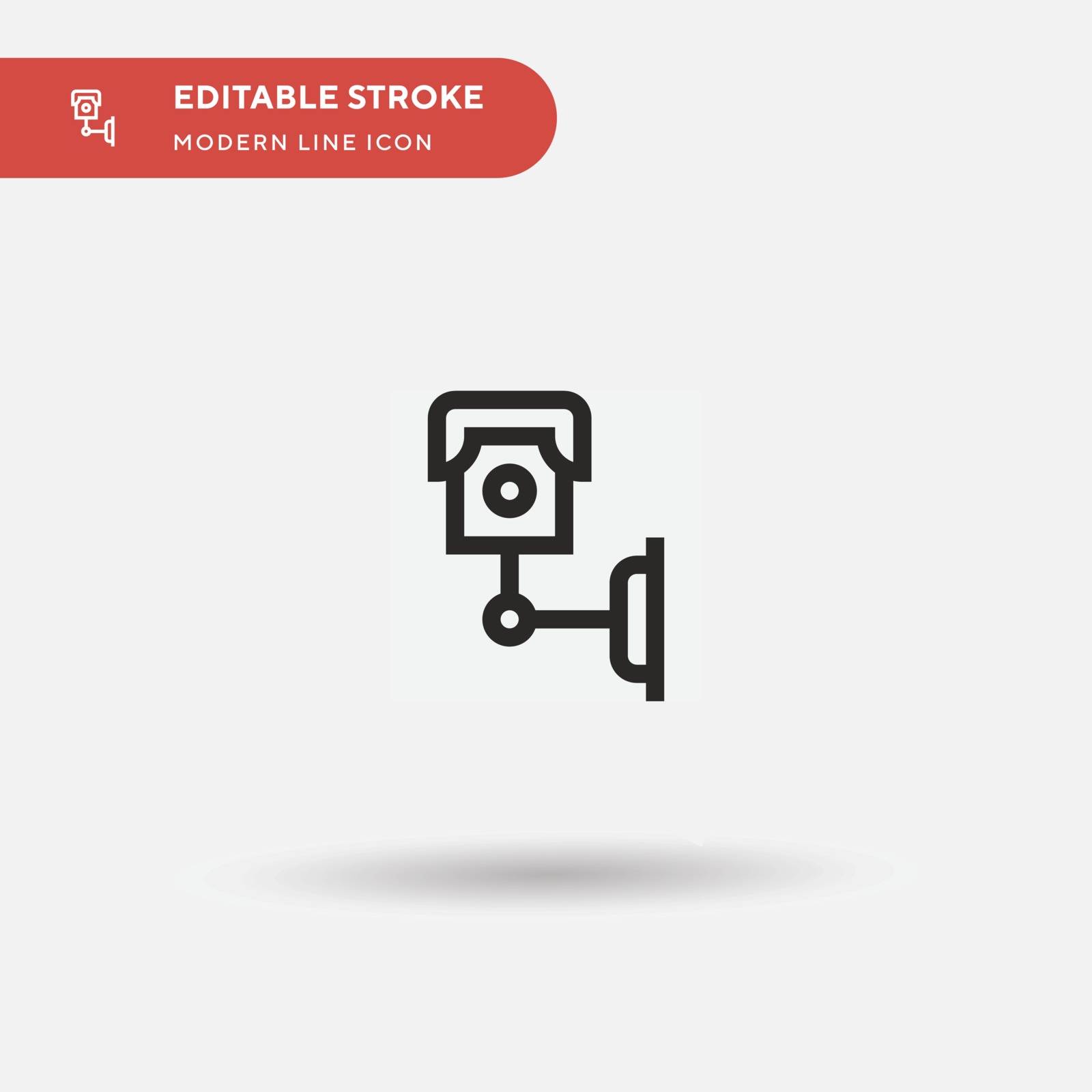 Cctv Simple vector icon. Illustration symbol design template for web mobile UI element. Perfect color modern pictogram on editable stroke. Cctv icons for your business project