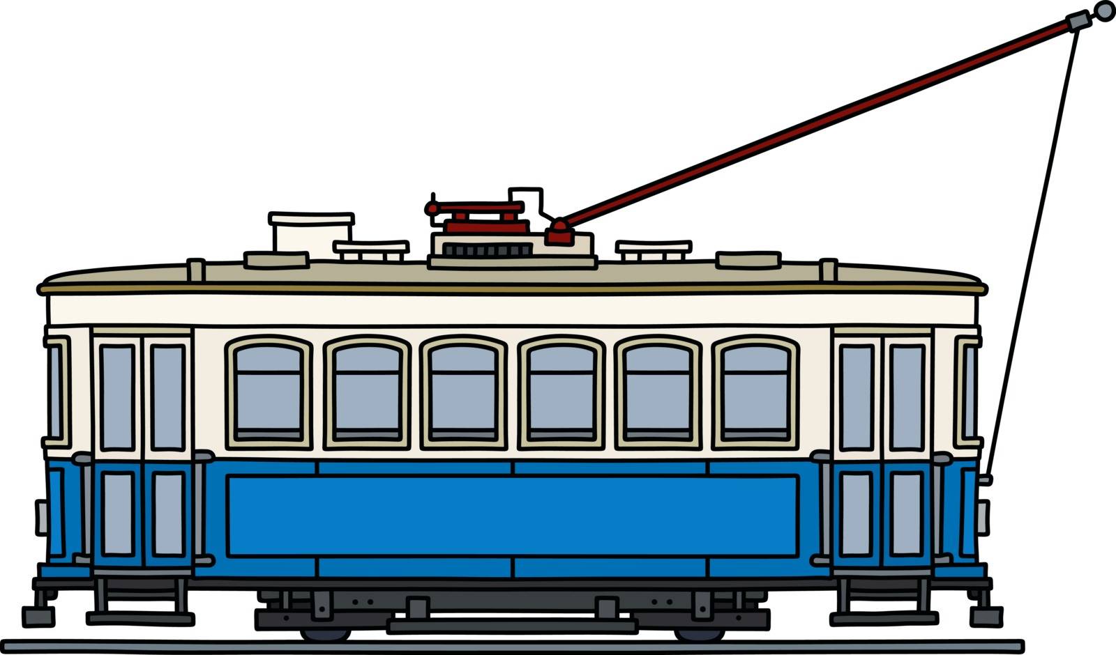 The classic blue tramway by vostal