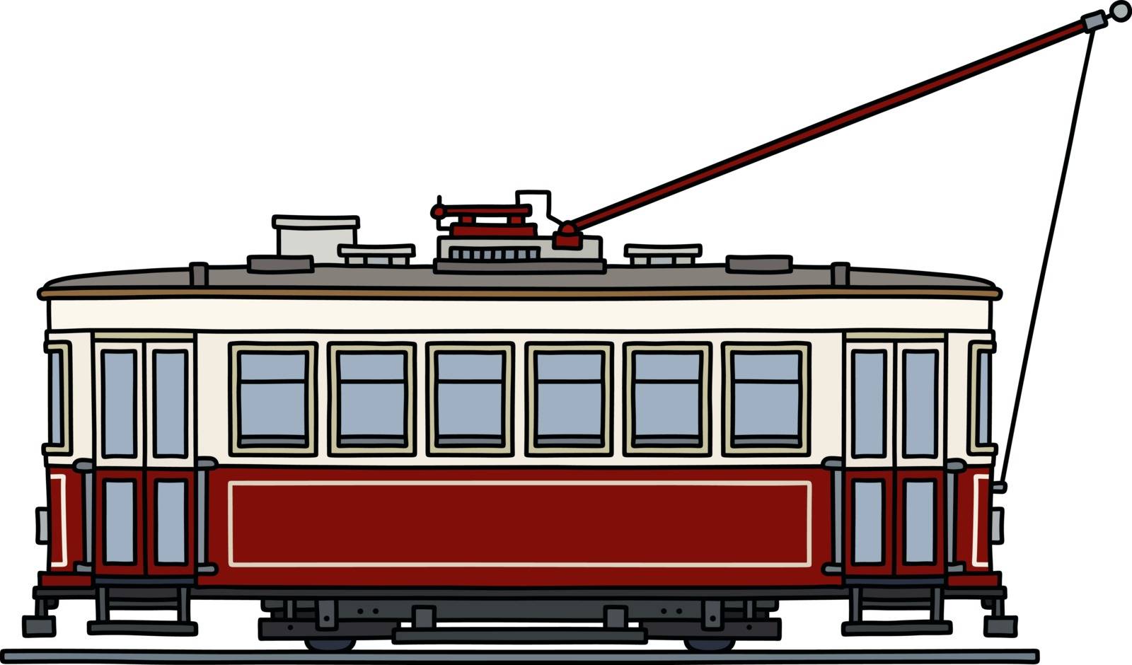 The classic red tramway by vostal