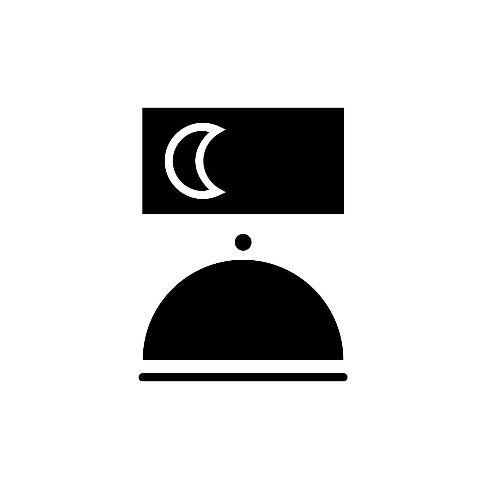 Ramadan suhoor glyph icon. Ramadan kareem