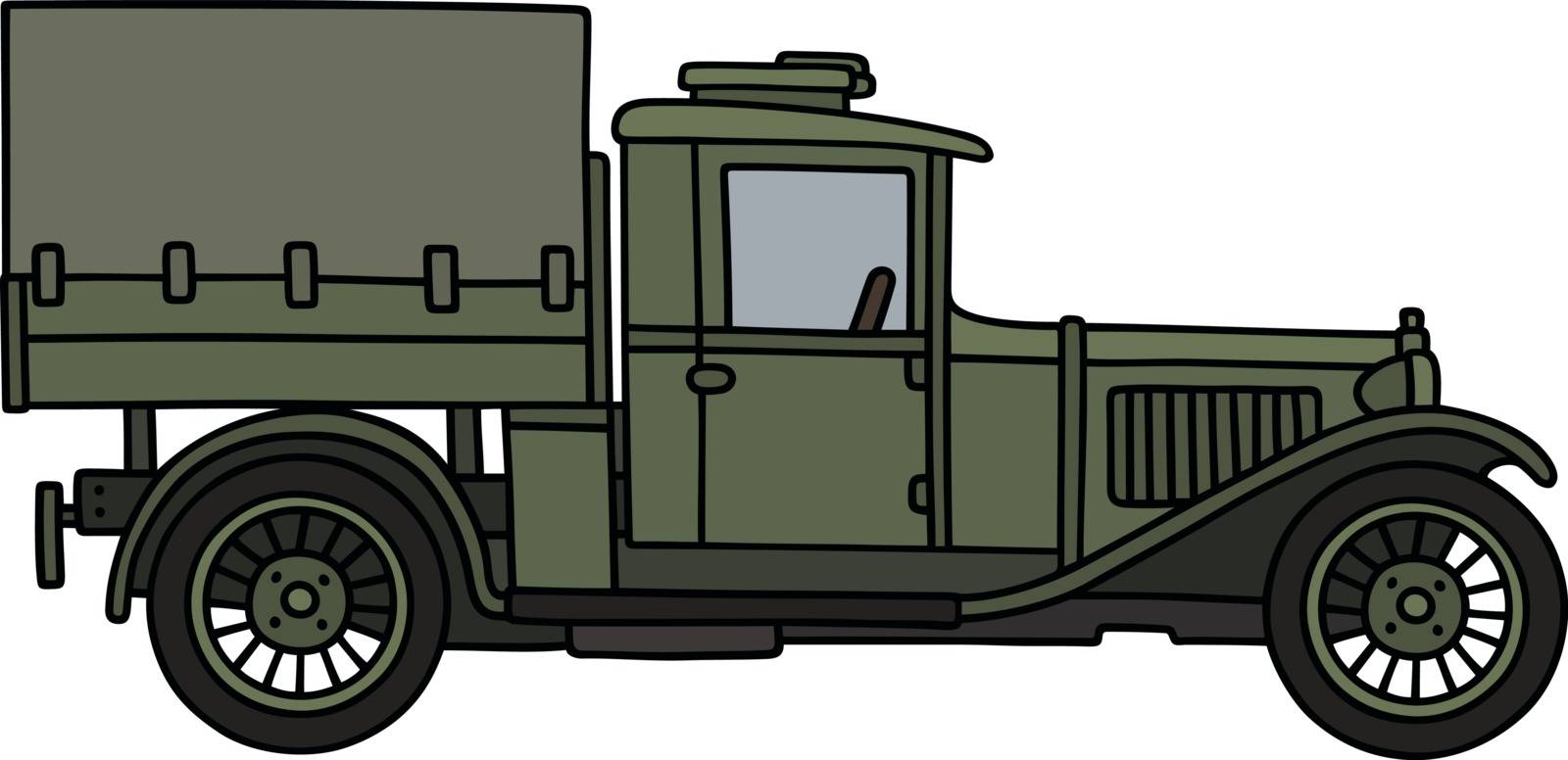The vintage military truck by vostal