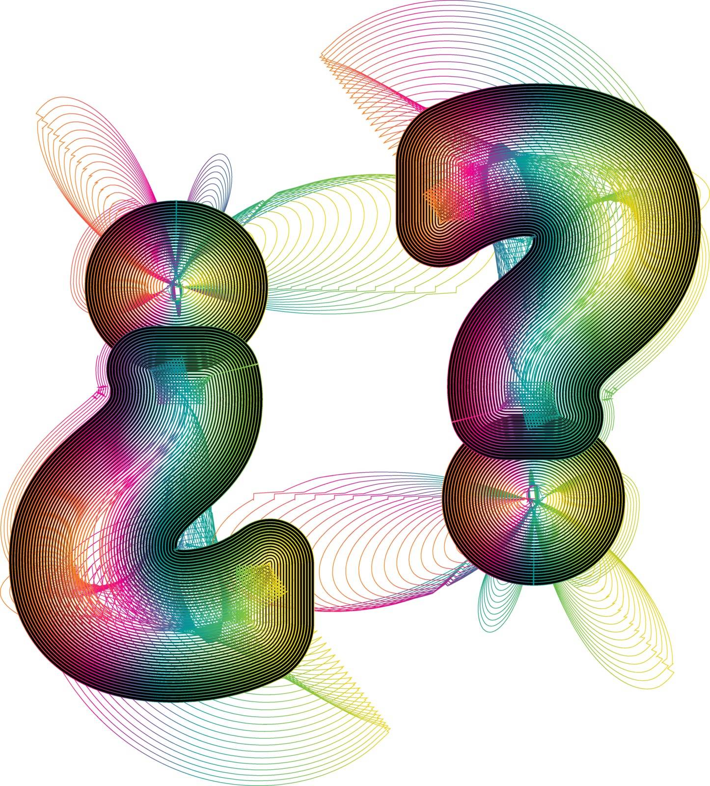Abstract colorful Question Mark