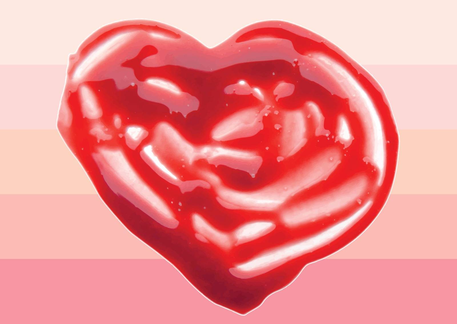Lip Gloss heart shaped illustration by aroas