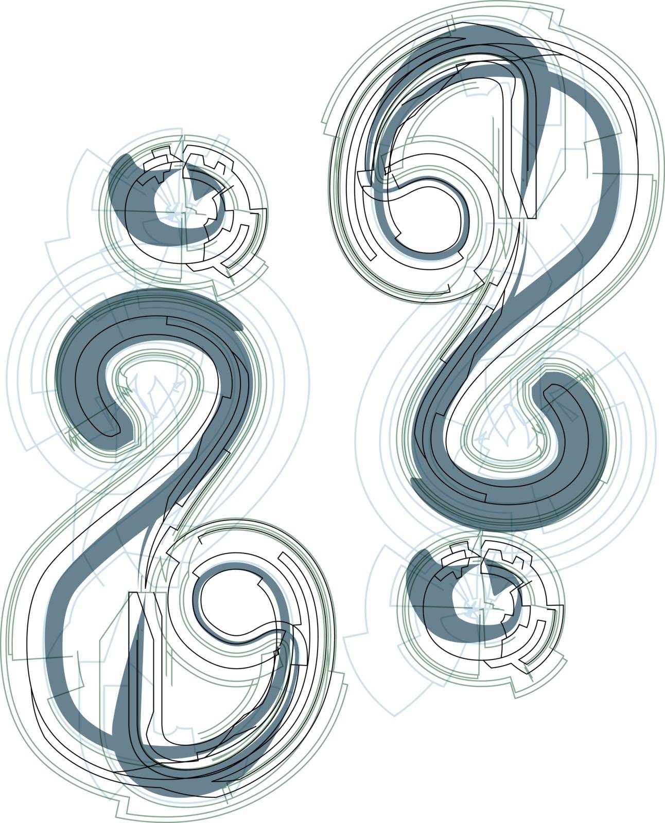Abstract Question Mark vector illustration
