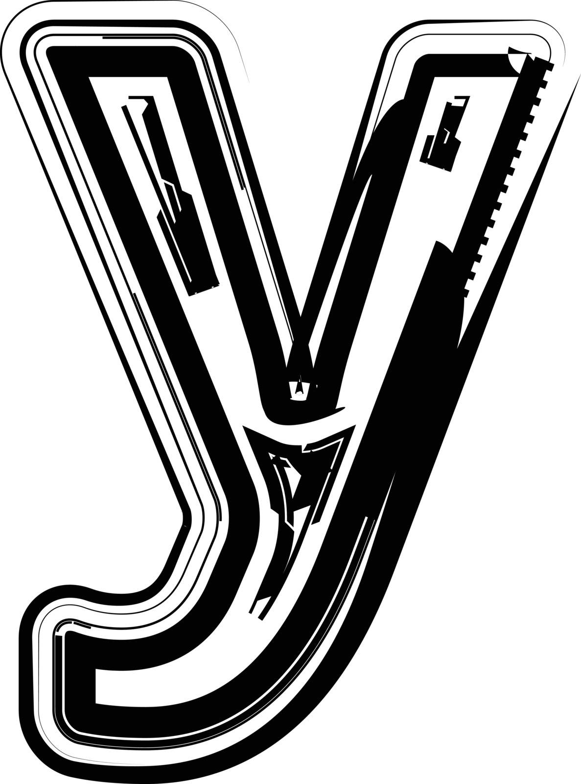 Abstract Letter y