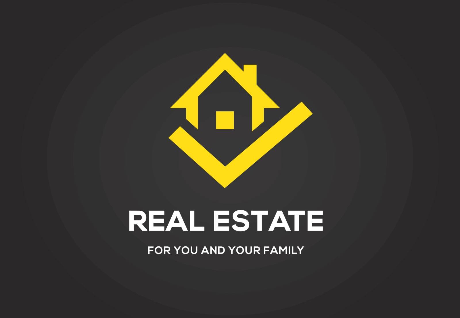 Template logo for real estate agency or cottage town elite class by ckybes