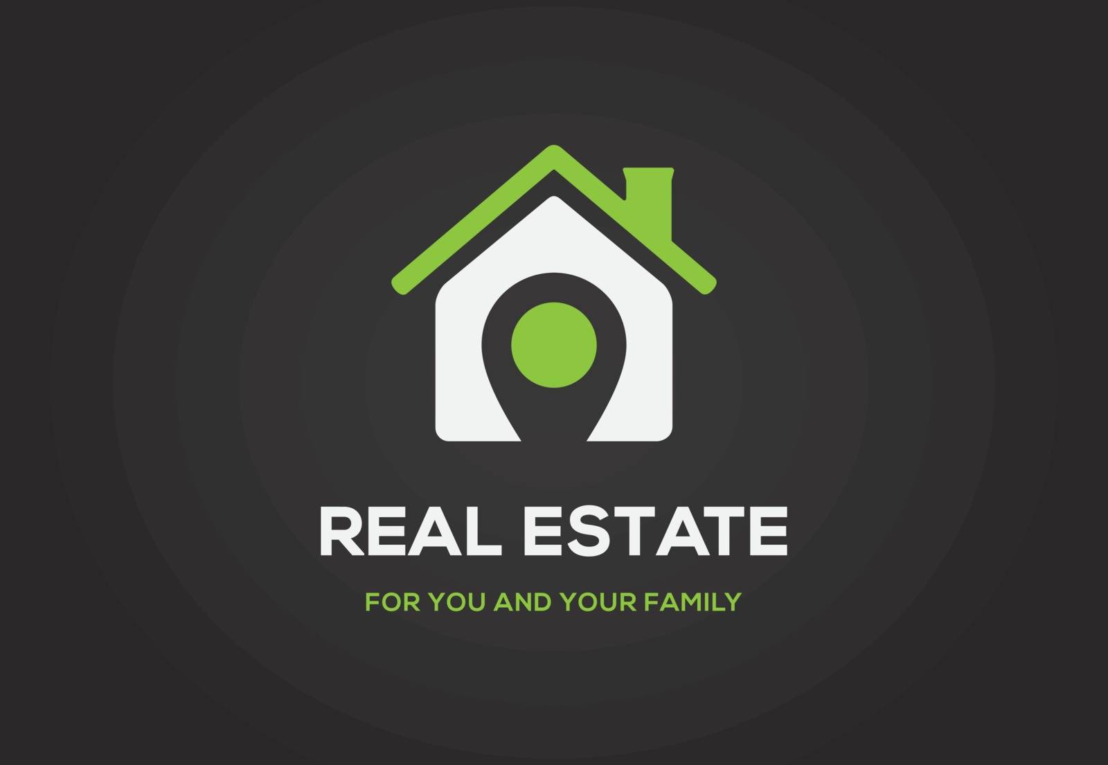 Template logo for real estate agency or cottage town elite class by ckybes