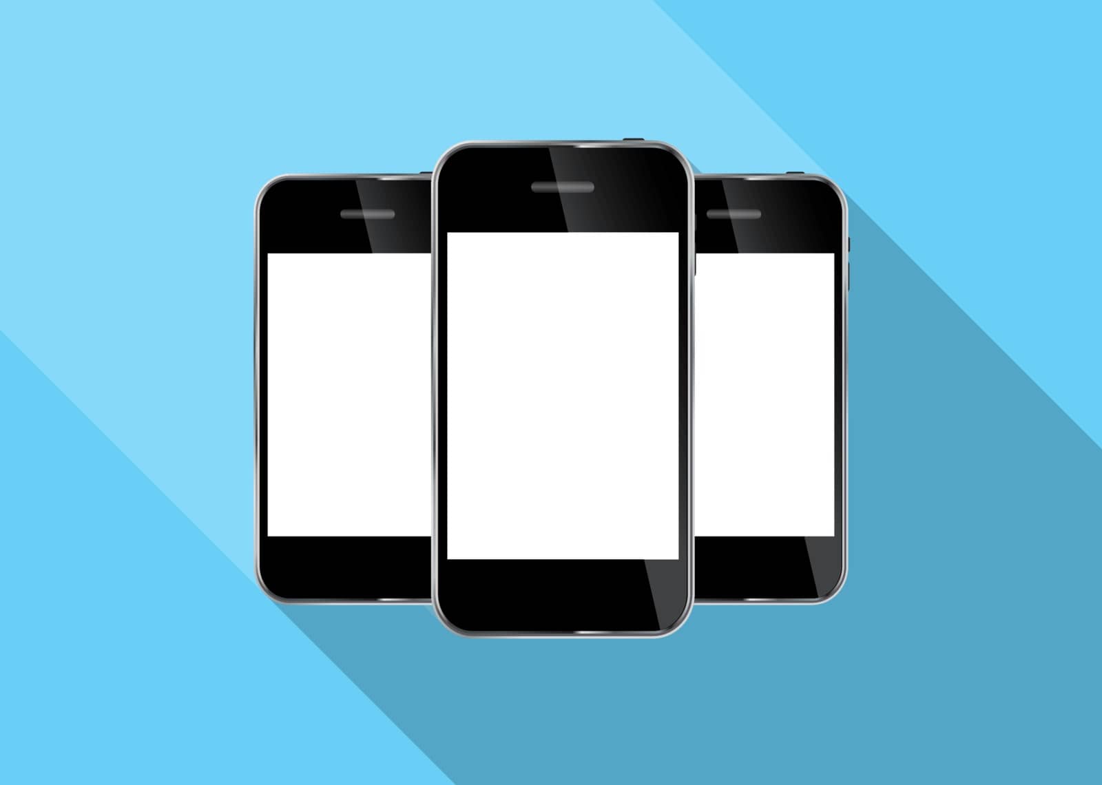 Abstract Design Realistic Mobile Phone Vector Illustration