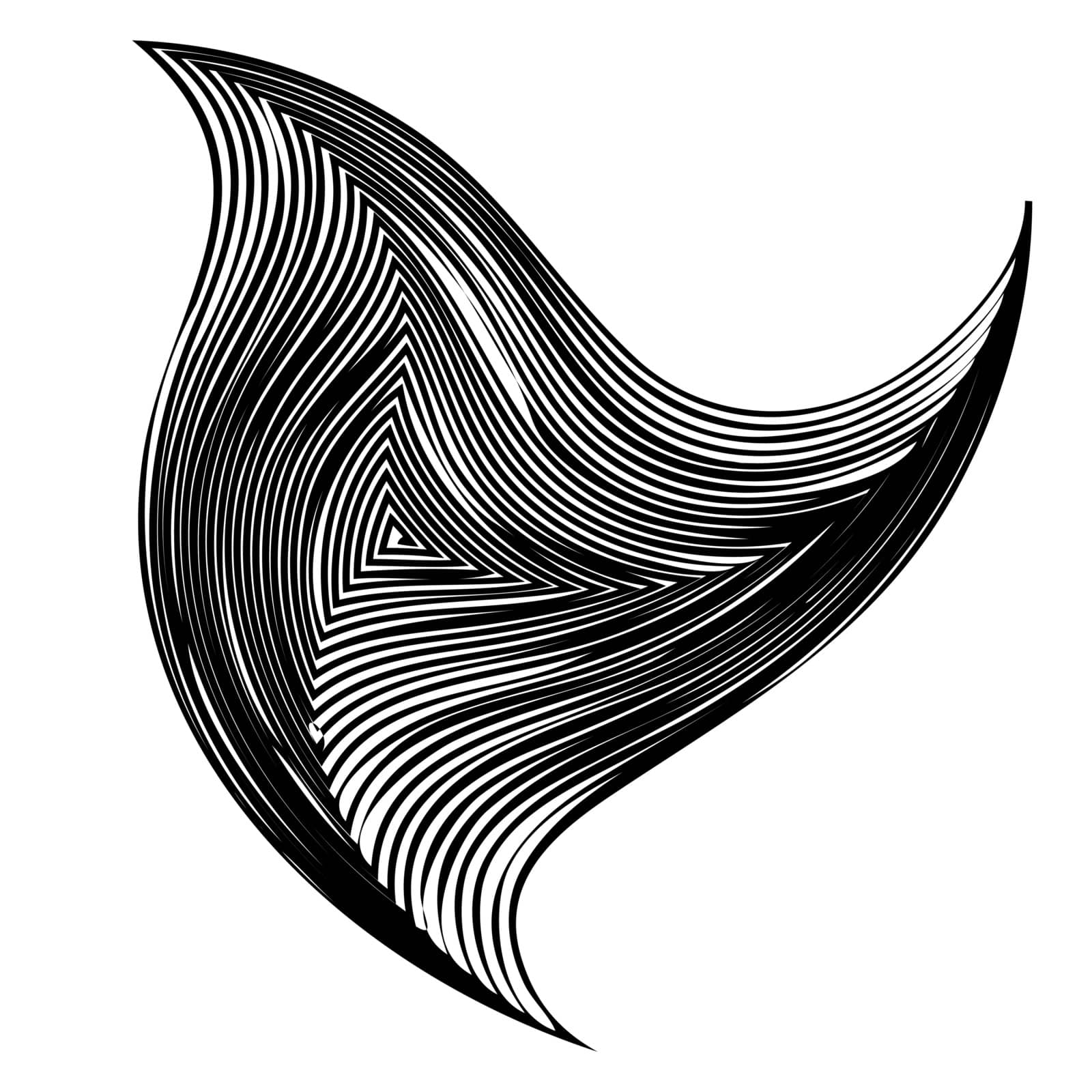 Black and White Hypnotic Background. Vector Illustration. by yganko