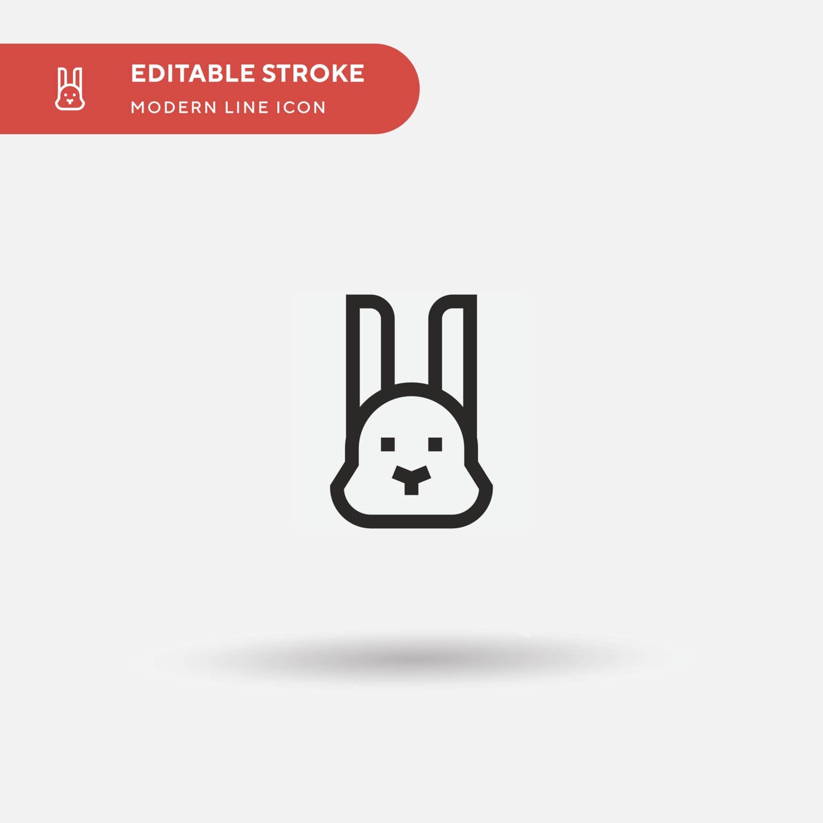 Easter Bunny Simple vector icon. Illustration symbol design temp by guapoo
