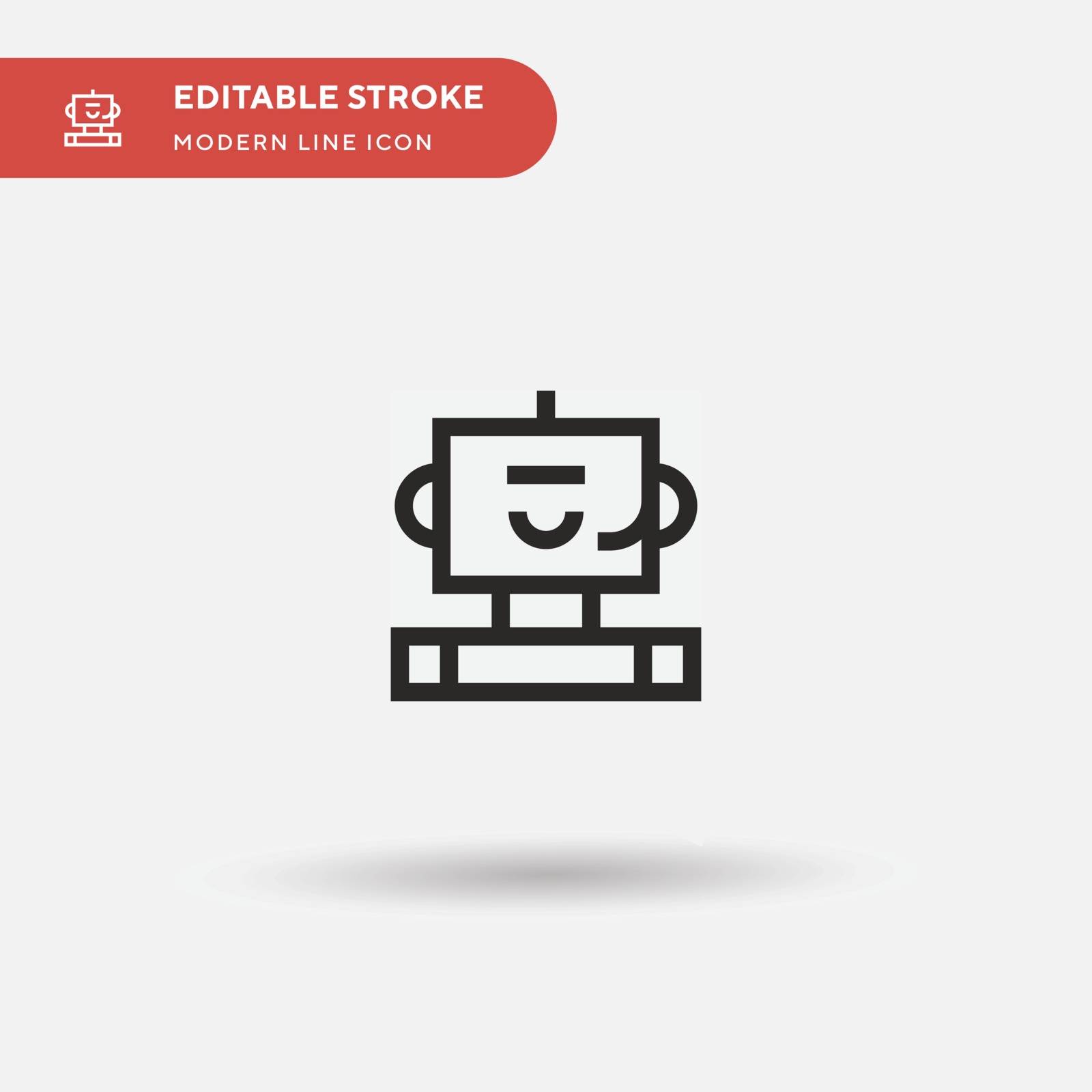 Robot Simple vector icon. Illustration symbol design template for web mobile UI element. Perfect color modern pictogram on editable stroke. Robot icons for your business project