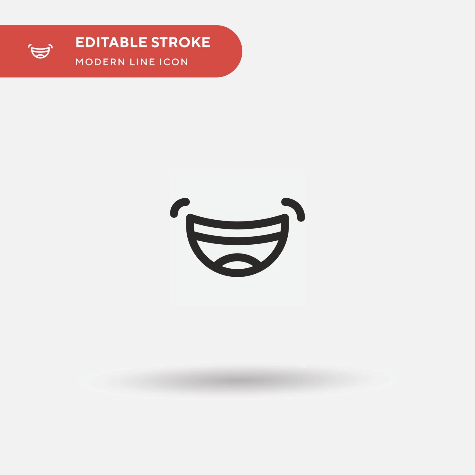Smile Simple vector icon. Illustration symbol design template fo by guapoo