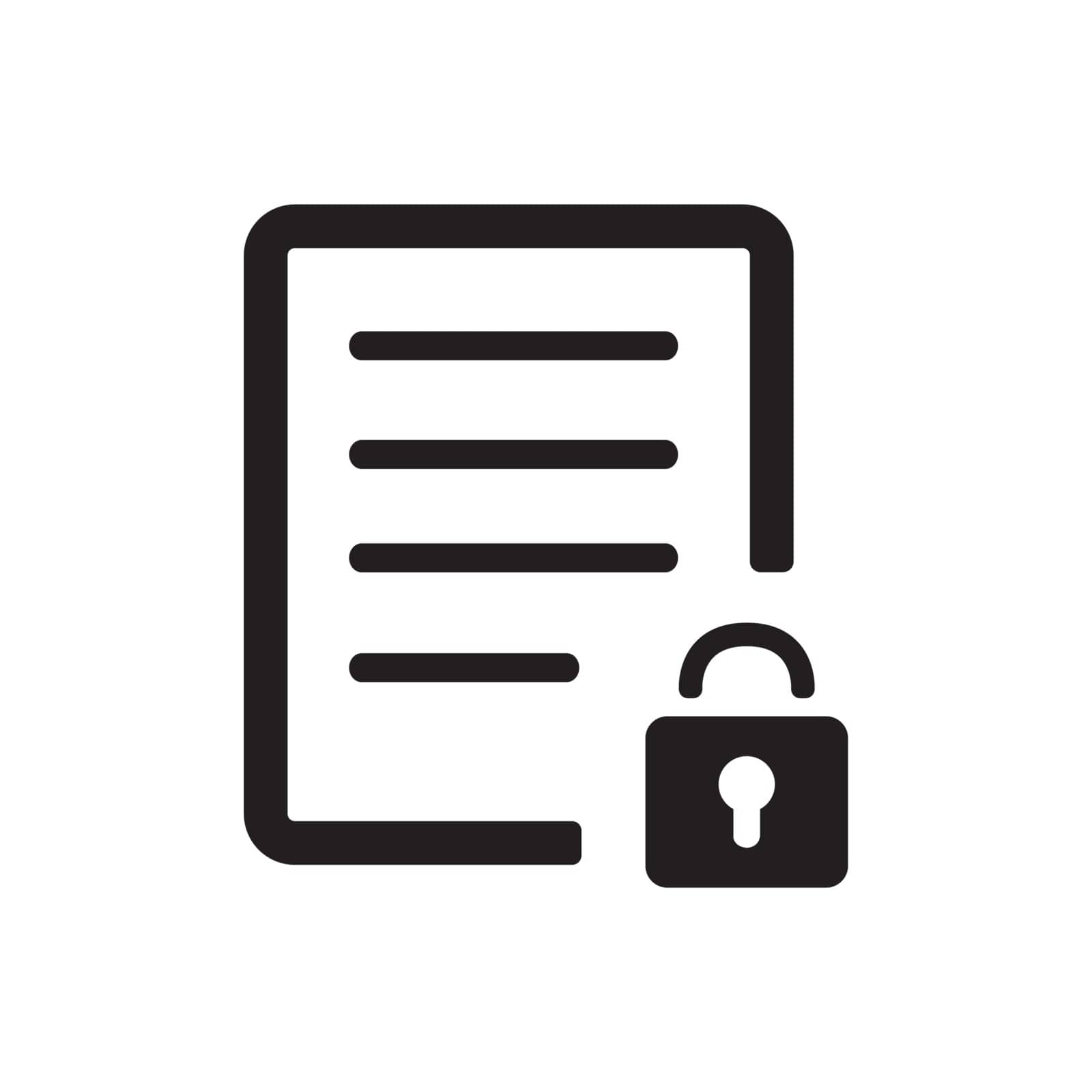 document and lock (security) icon