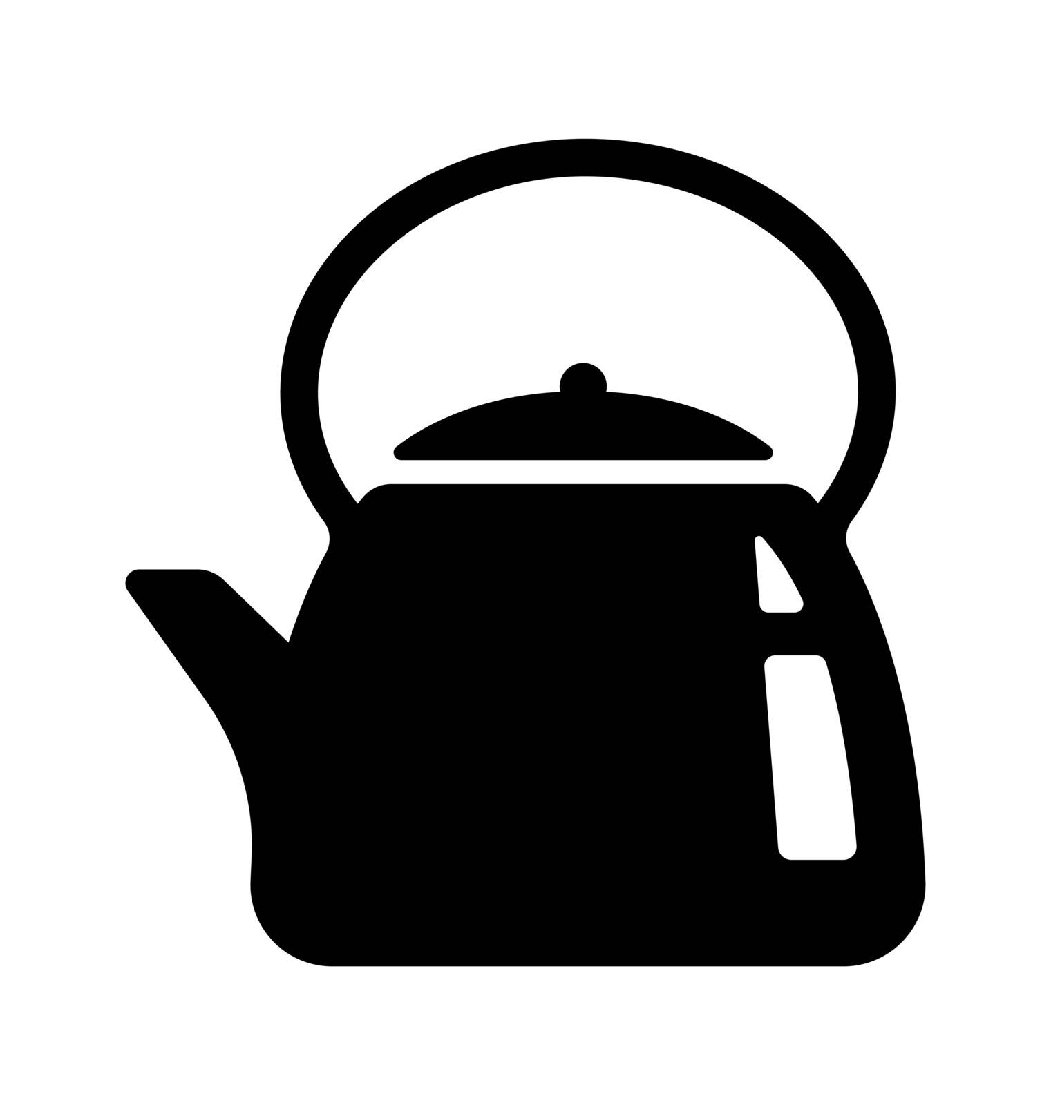 Kettle , teapot, kitchen vector icon illustration by barks