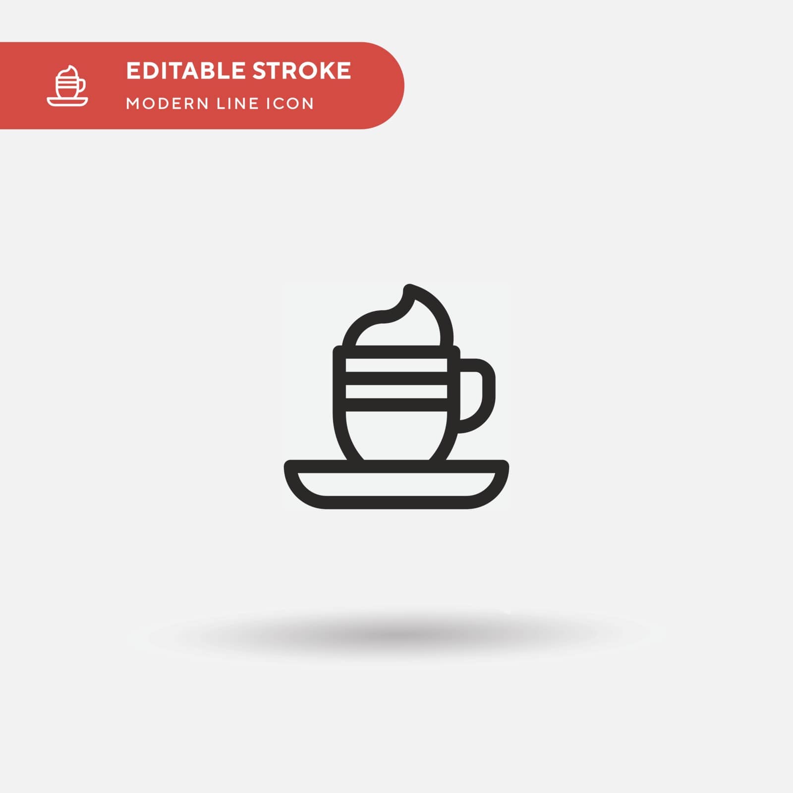 Cappuccino Simple vector icon. Illustration symbol design templa by guapoo