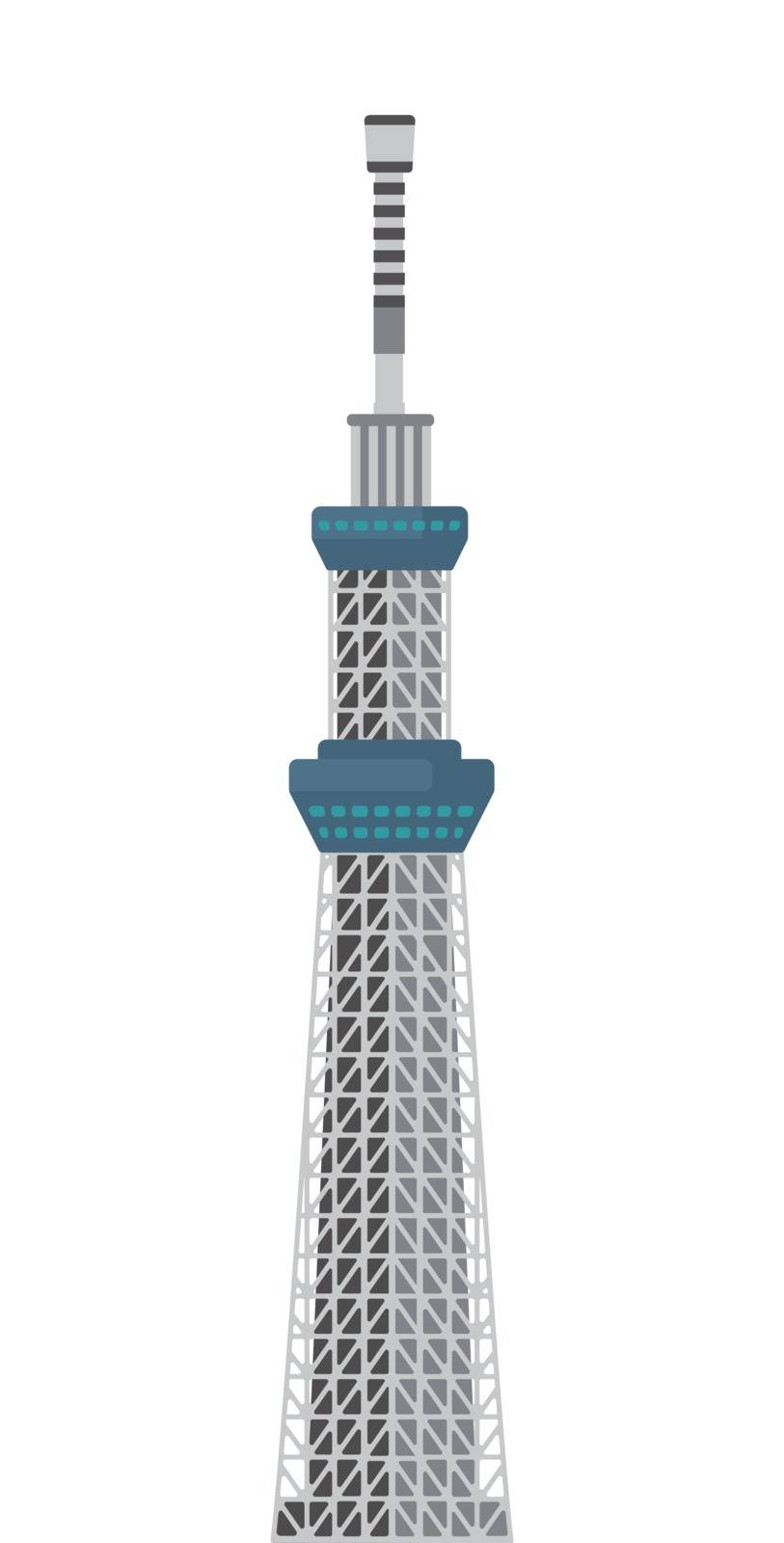 Tokyo sky tree / Tokyo landmark building illustration by barks