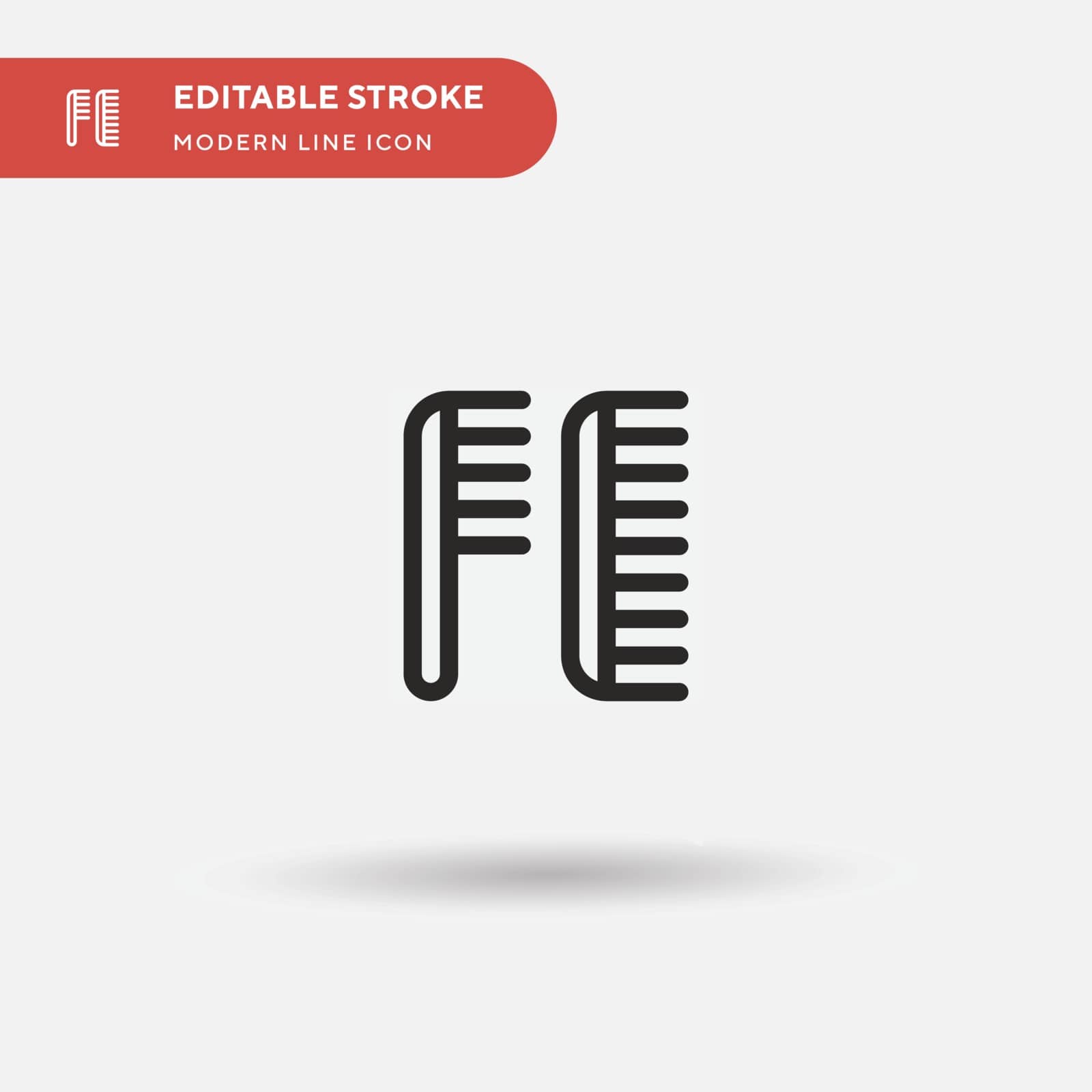Hair Comb Simple vector icon. Illustration symbol design template for web mobile UI element. Perfect color modern pictogram on editable stroke. Hair Comb icons for your business project