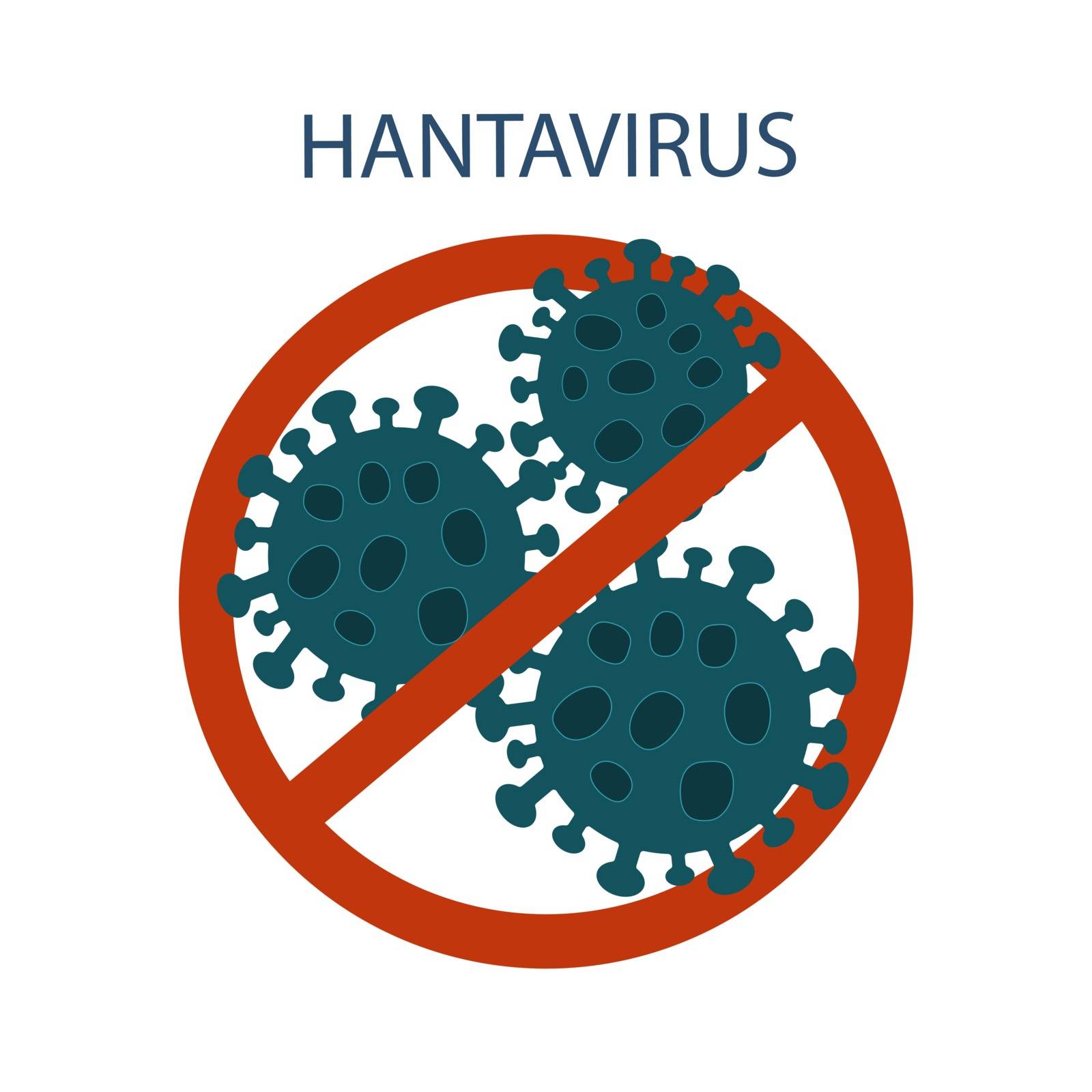 Stop hantavirus. Warning sign vector illustration EPS 10