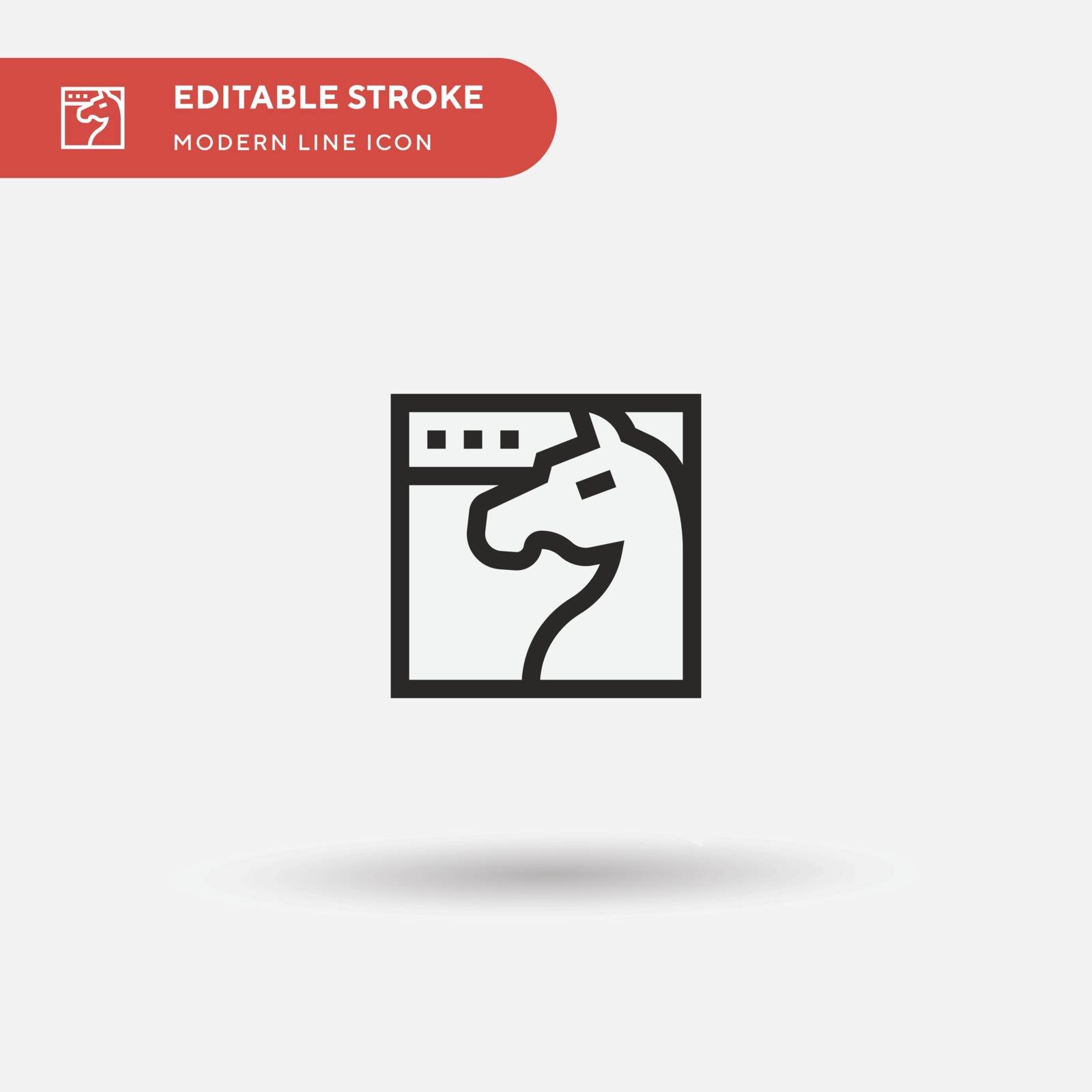Trojan Simple vector icon. Illustration symbol design template f by guapoo