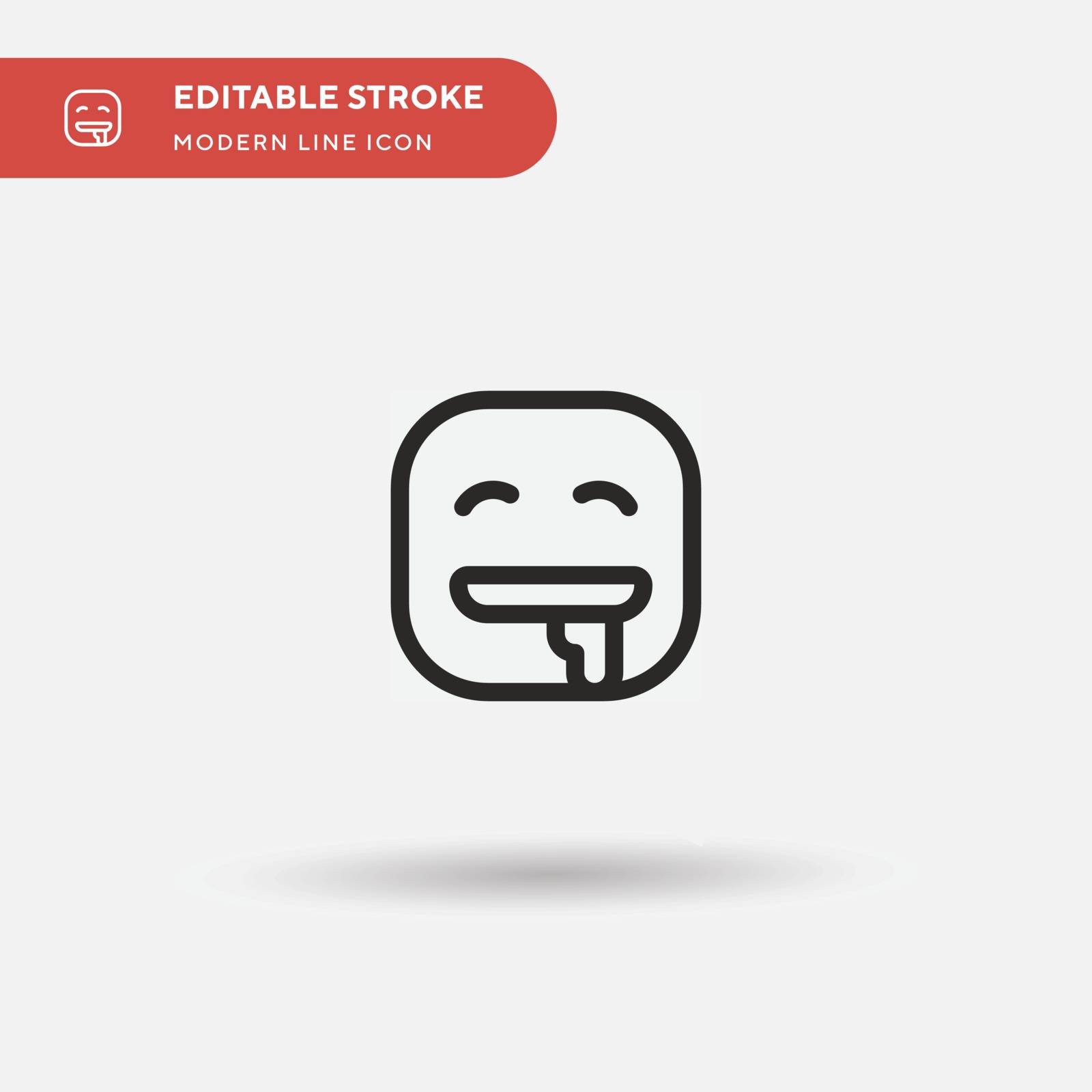 Drooling Simple vector icon. Illustration symbol design template by guapoo