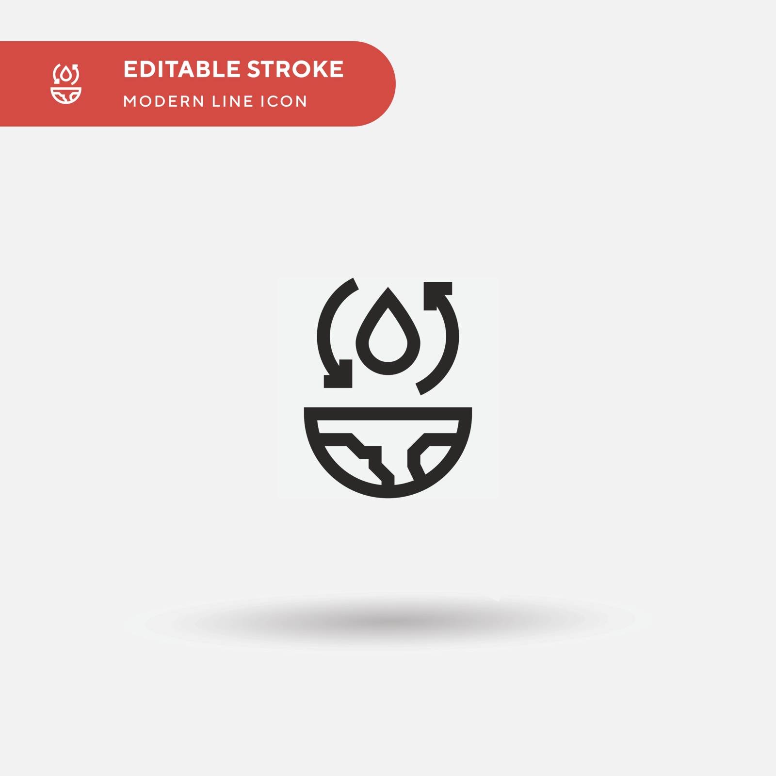 Reuse Water Simple vector icon. Illustration symbol design template for web mobile UI element. Perfect color modern pictogram on editable stroke. Reuse Water icons for your business project
