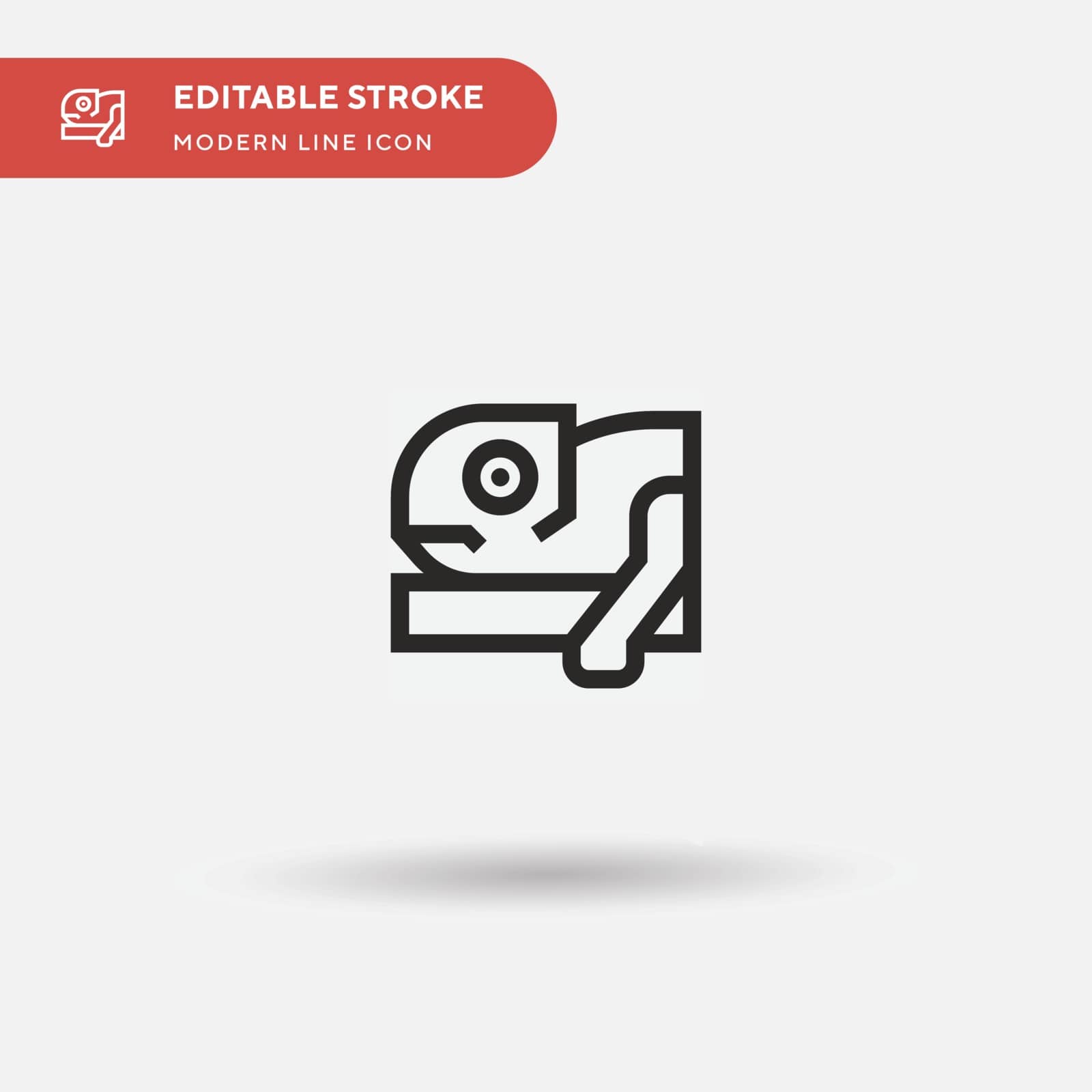 Chameleon Simple vector icon. Illustration symbol design templat by guapoo