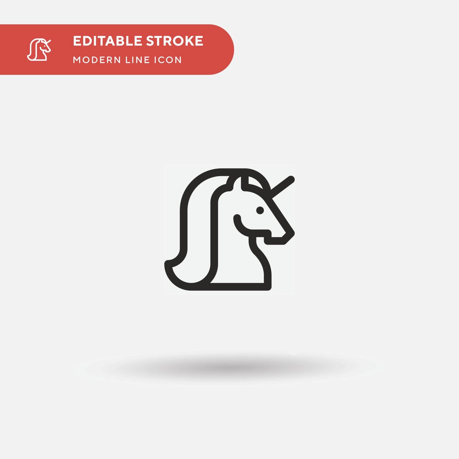 Unicorn Simple vector icon. Illustration symbol design template for web mobile UI element. Perfect color modern pictogram on editable stroke. Unicorn icons for your business project
