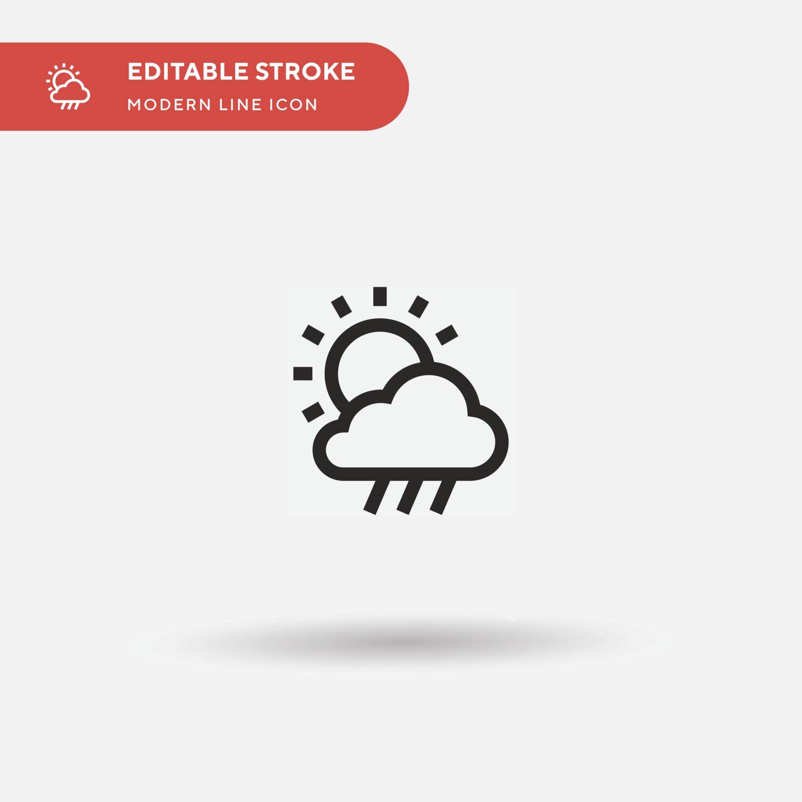 Rainy Day Simple vector icon. Illustration symbol design template for web mobile UI element. Perfect color modern pictogram on editable stroke. Rainy Day icons for your business project