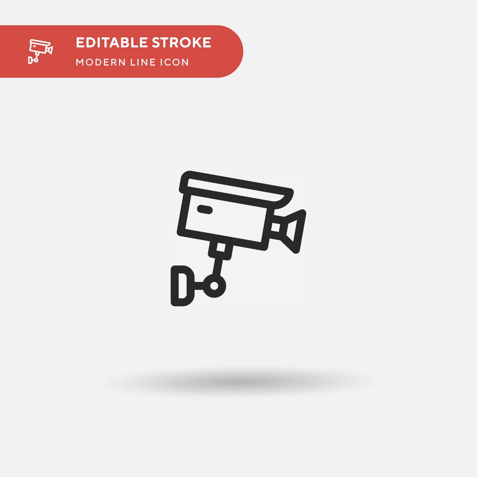 Cctv Simple vector icon. Illustration symbol design template for by guapoo