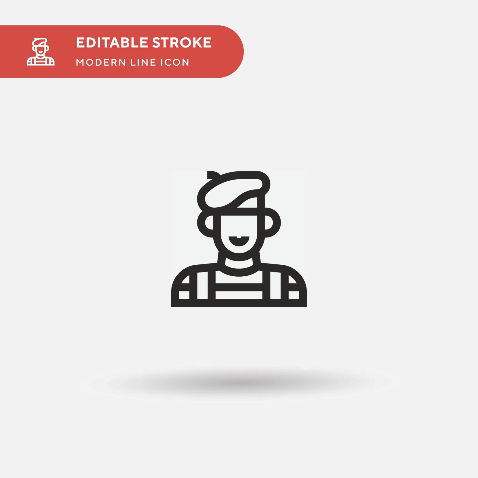 Mime Simple vector icon. Illustration symbol design template for by guapoo