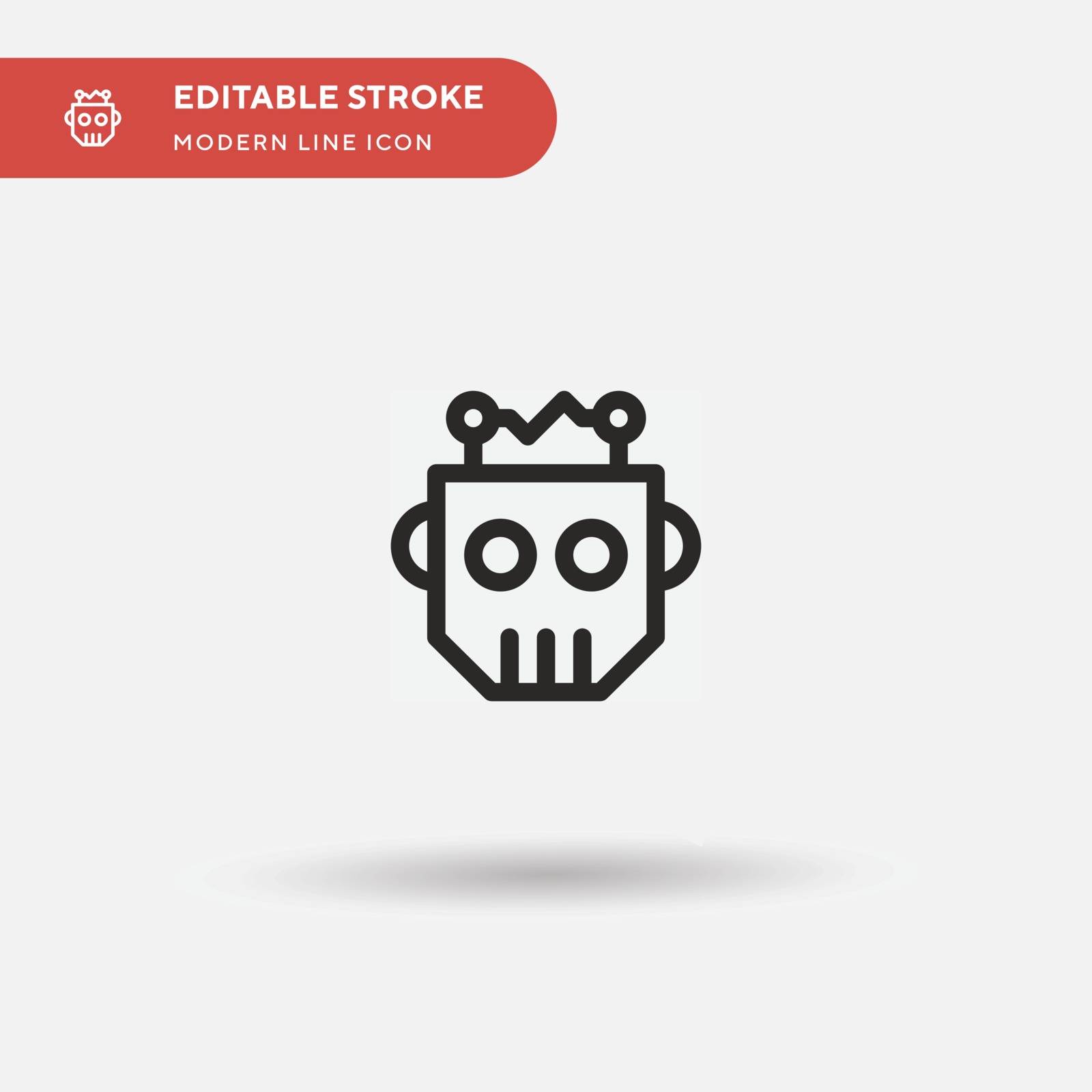 Robot Simple vector icon. Illustration symbol design template fo by guapoo