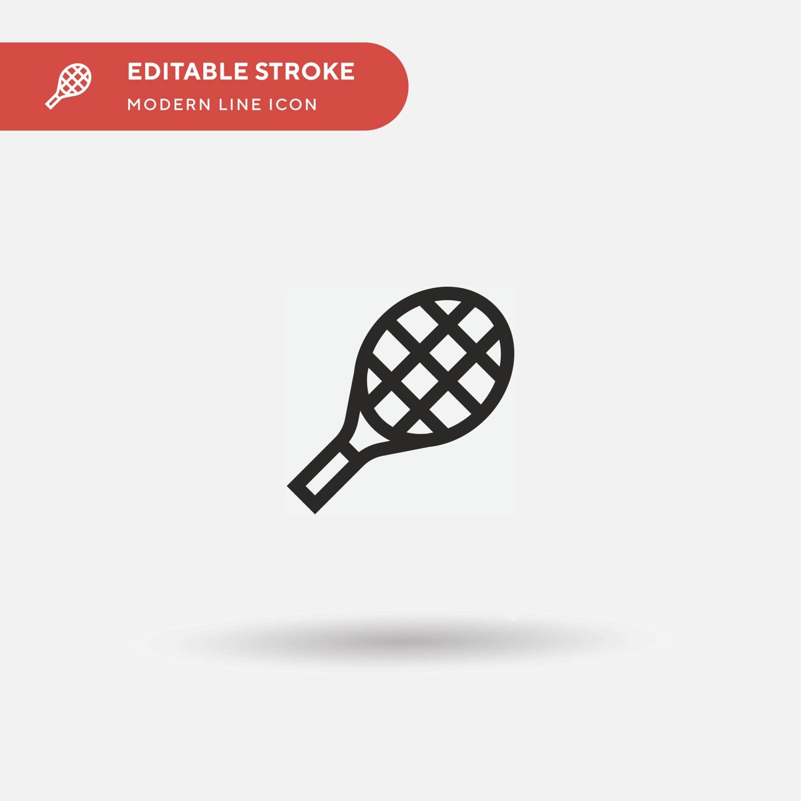 Tennis Simple vector icon. Illustration symbol design template f by guapoo