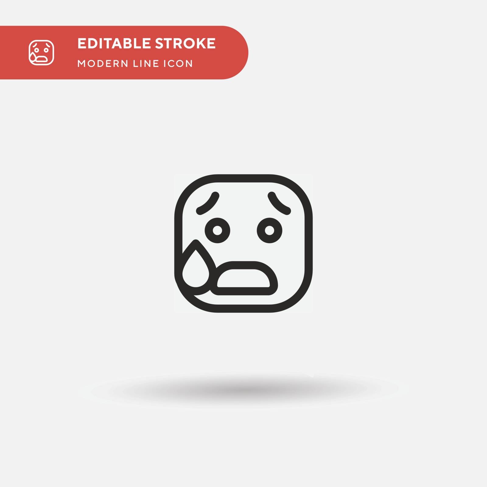 Fear Simple vector icon. Illustration symbol design template for by guapoo