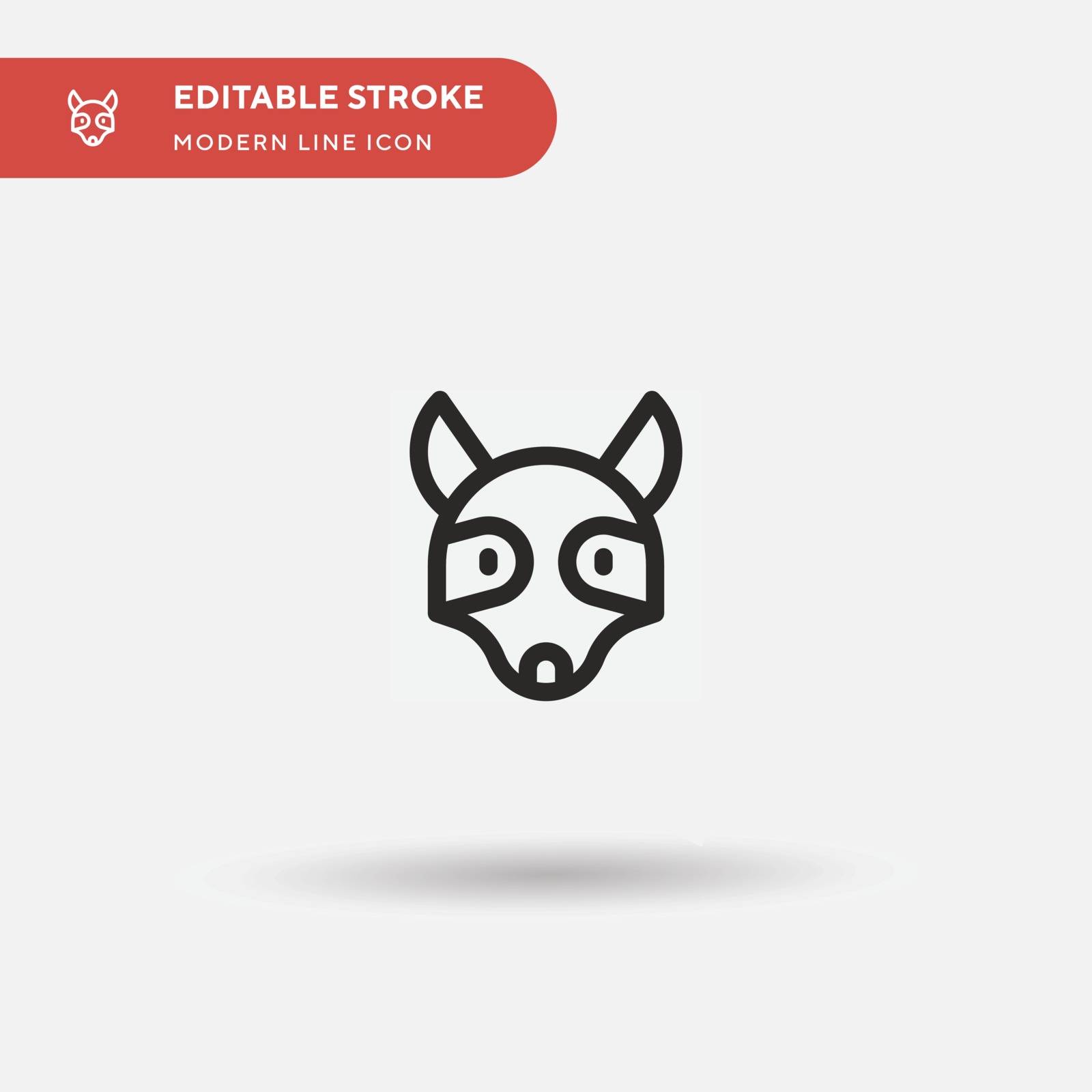 Raccoon Dog Simple vector icon. Illustration symbol design templ by guapoo