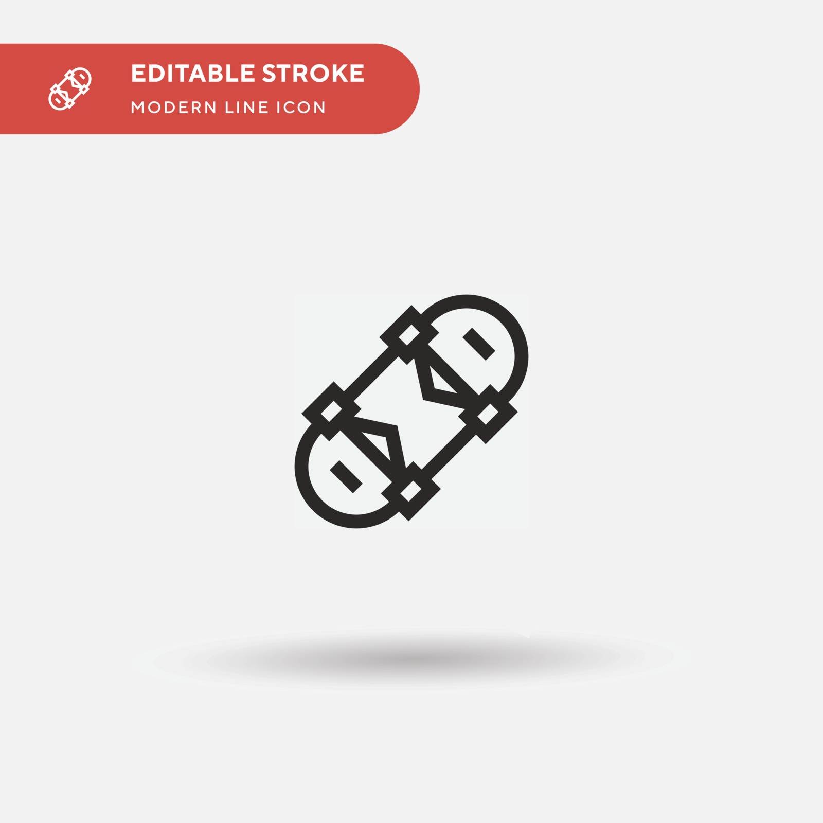 Skate Simple vector icon. Illustration symbol design template fo by guapoo