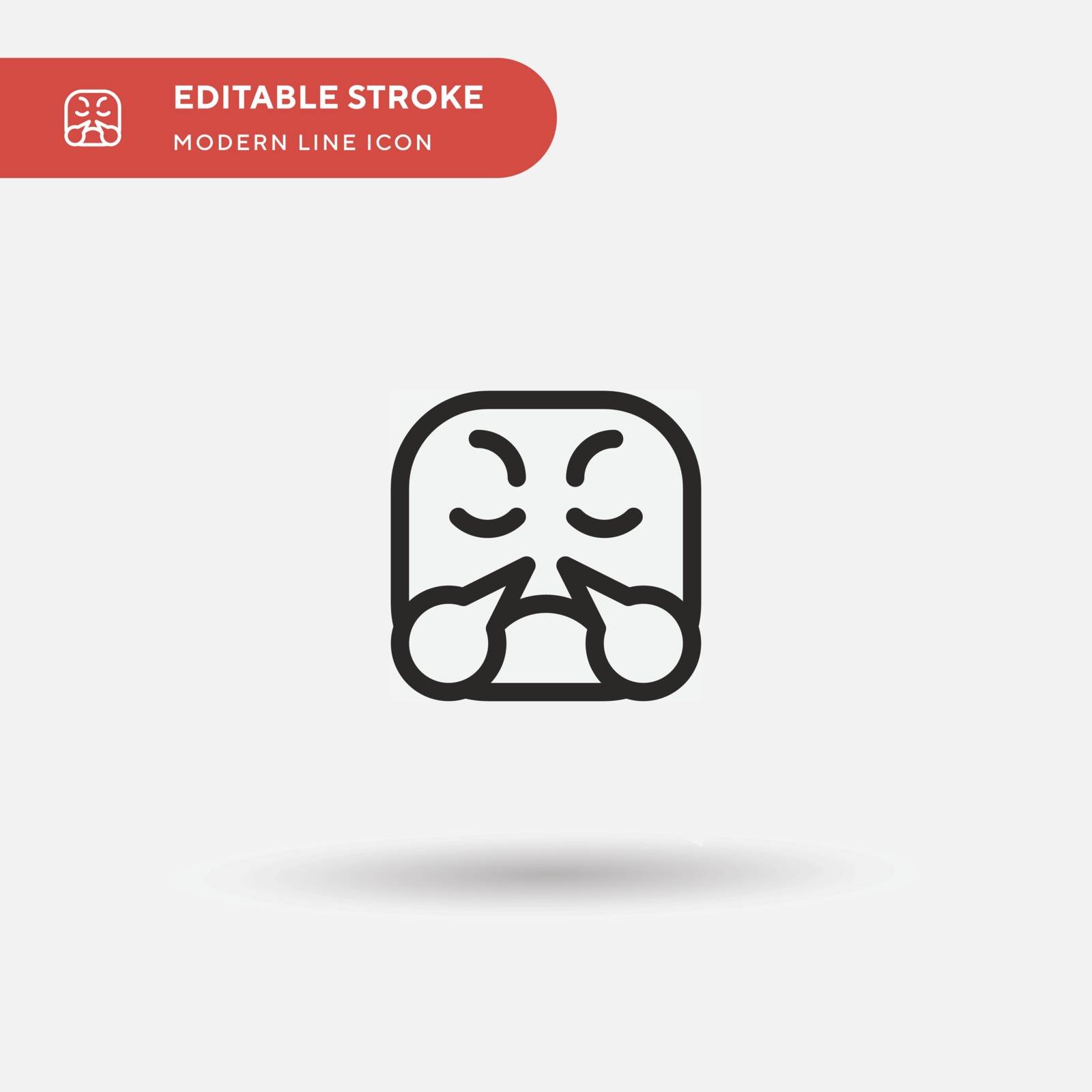 Angry Simple vector icon. Illustration symbol design template fo by guapoo