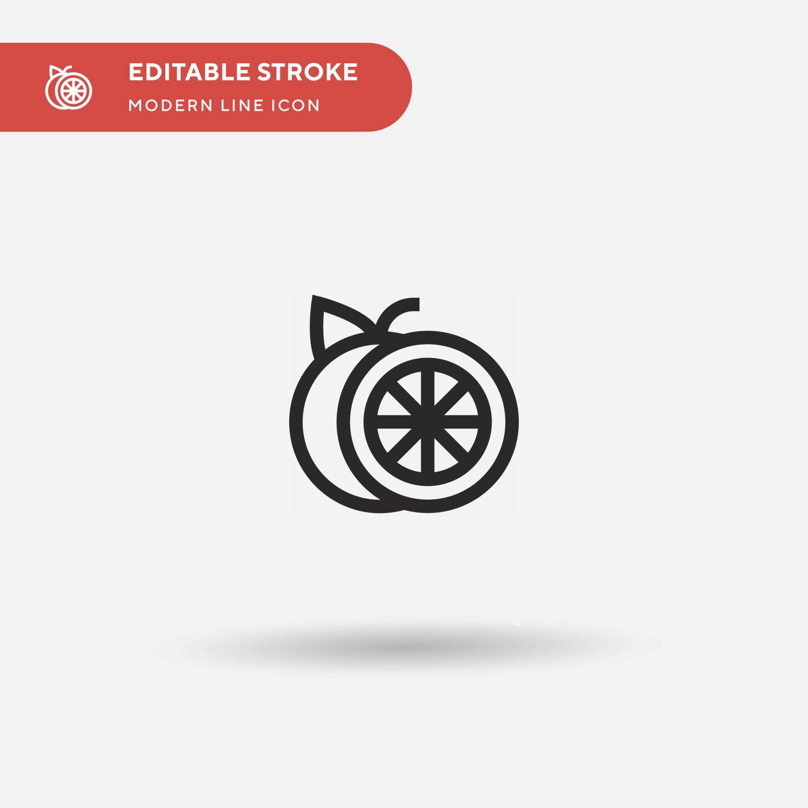 Grapefruit Simple vector icon. Illustration symbol design templa by guapoo