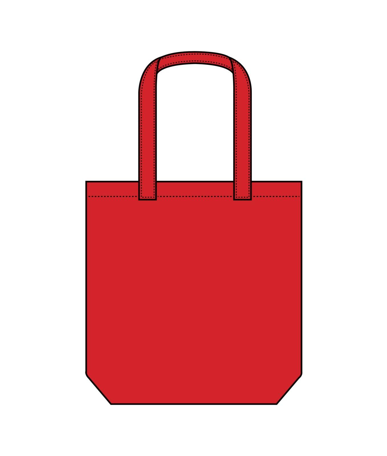 Tote bag / shopping bag / eco bag template illustration by barks