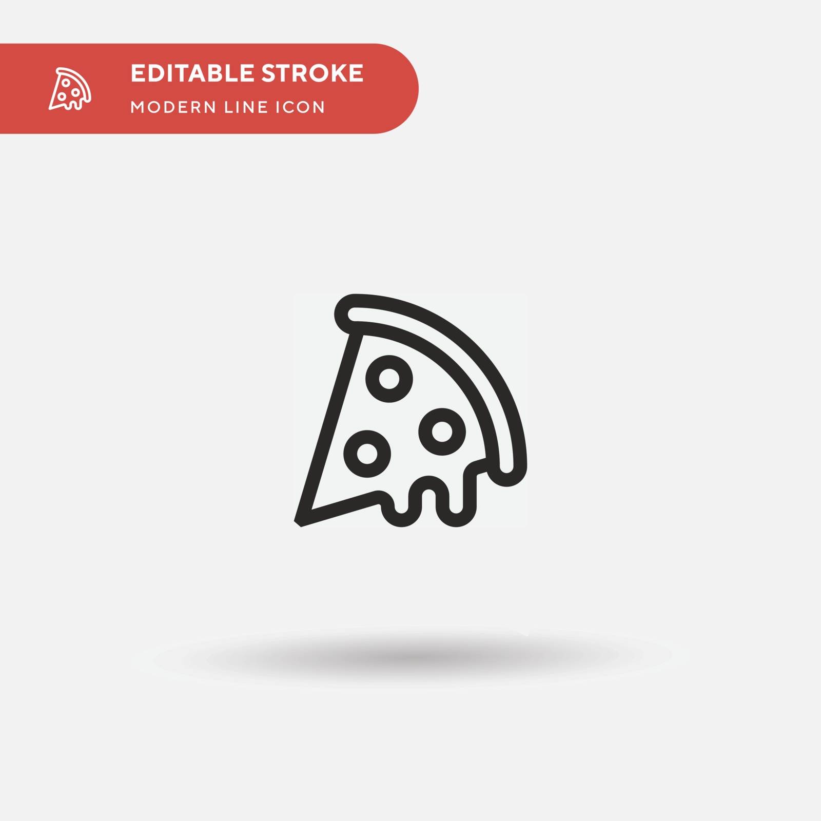 Pizza Simple vector icon. Illustration symbol design template fo by guapoo