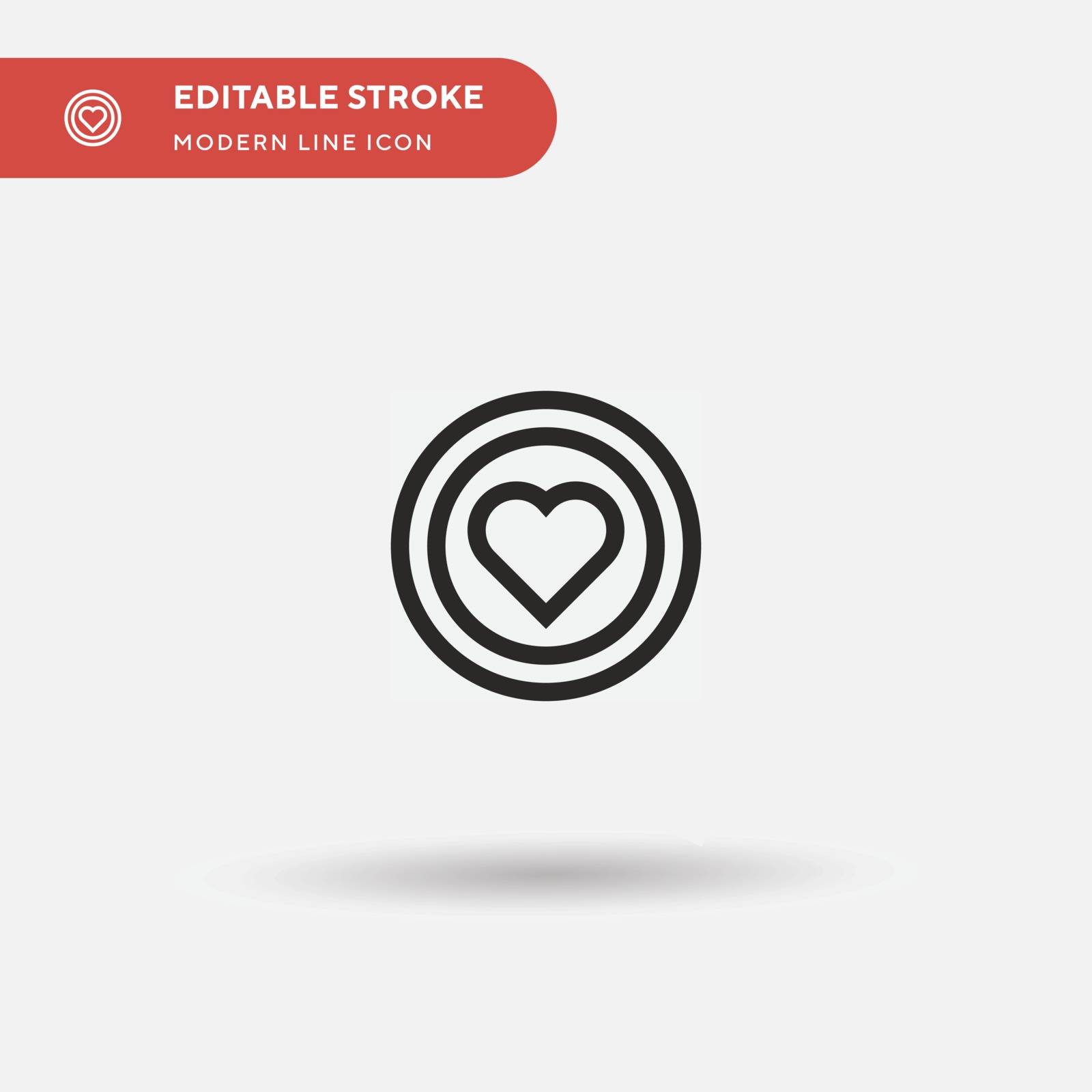 Heart Simple vector icon. Illustration symbol design template fo by guapoo