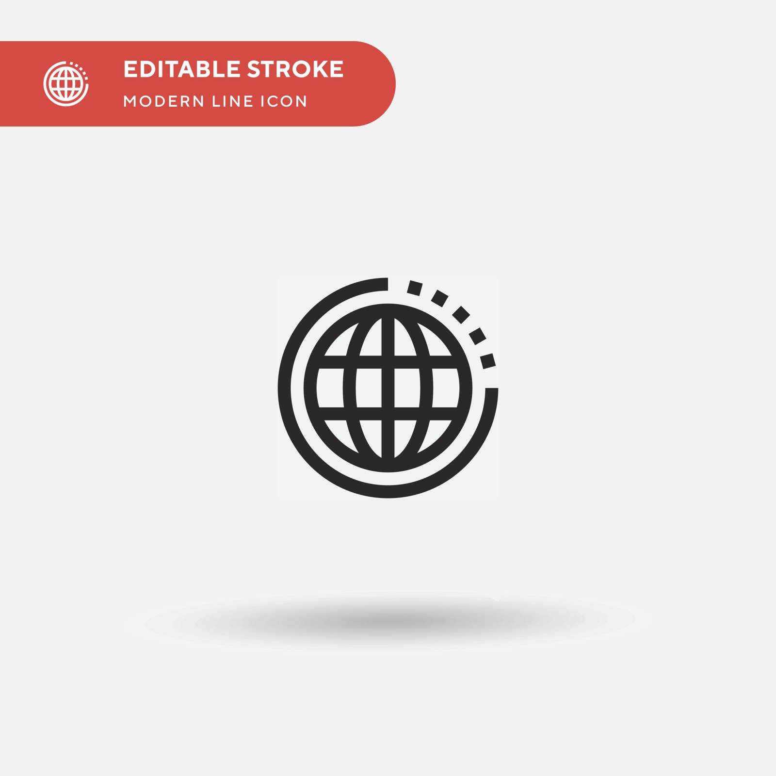 Worldwide Simple vector icon. Illustration symbol design templat by guapoo