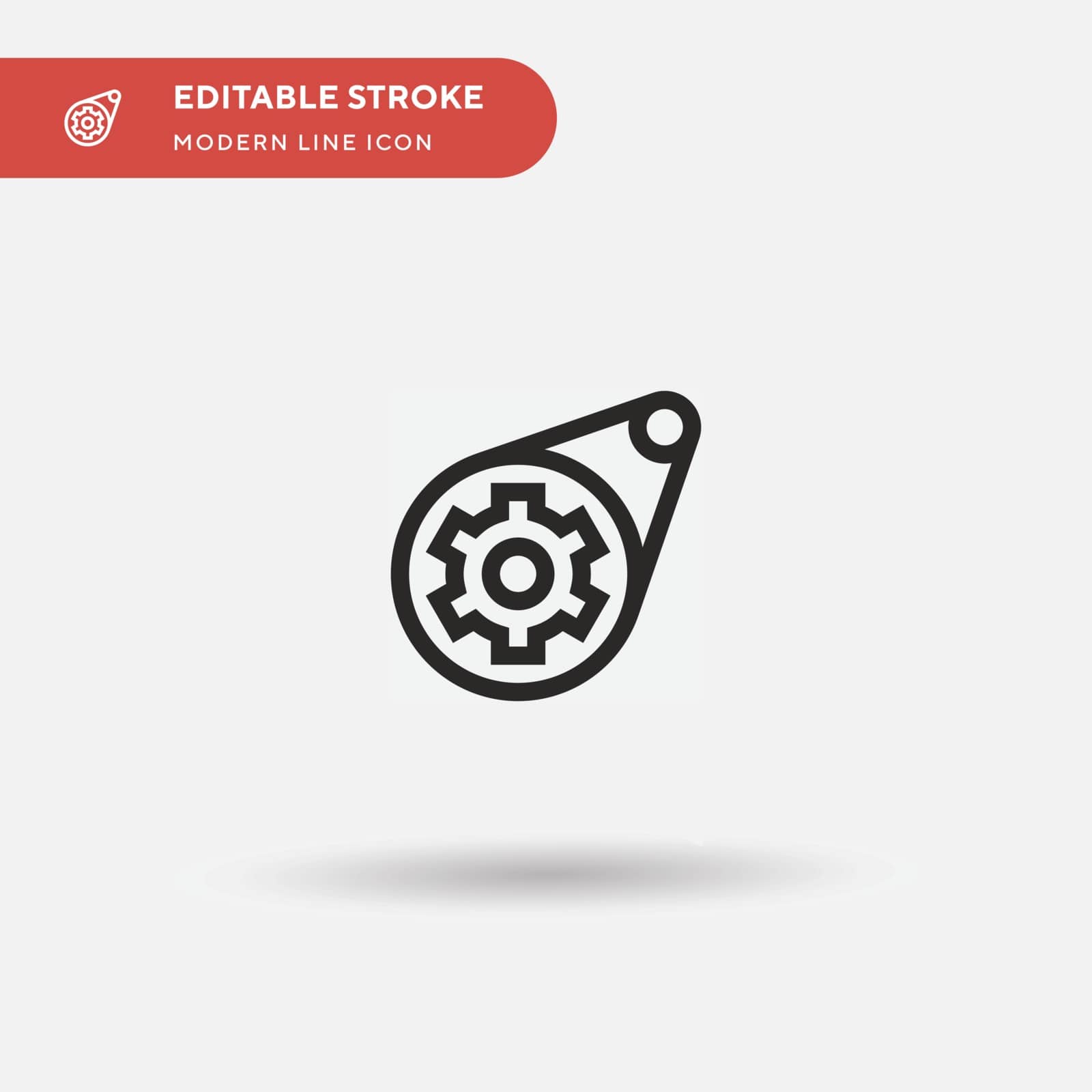 Gear Simple vector icon. Illustration symbol design template for web mobile UI element. Perfect color modern pictogram on editable stroke. Gear icons for your business project