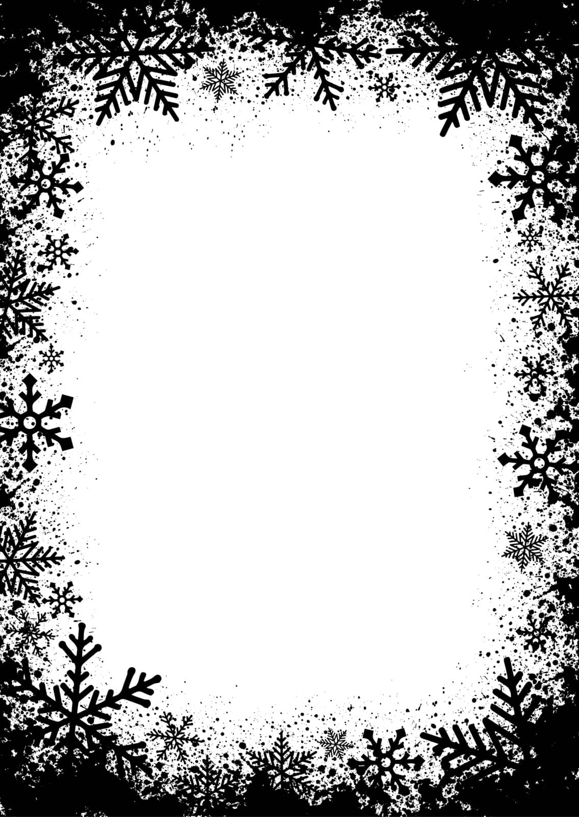 winter image background frame ( snow crystal) by barks