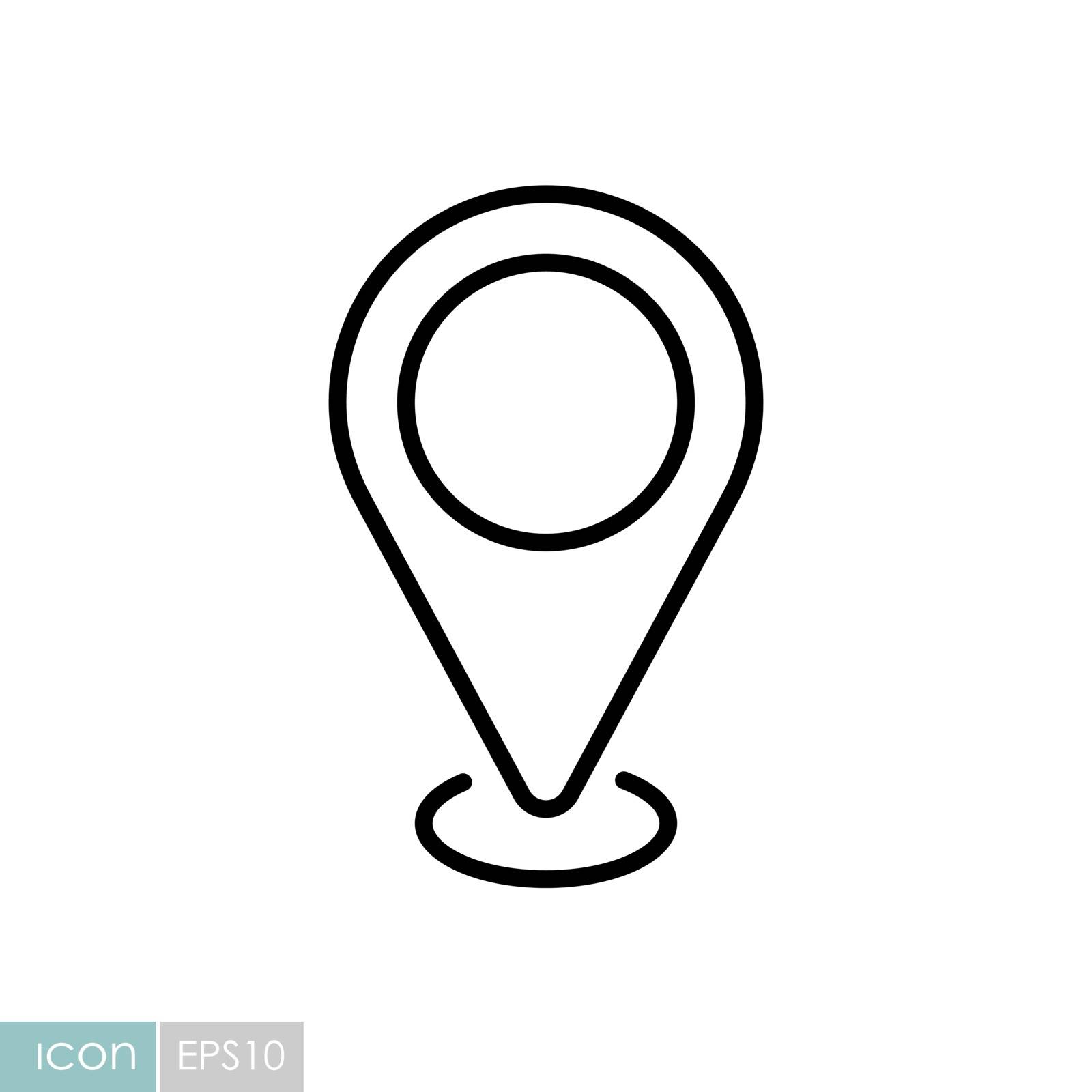 Pin map icon. Map pointer. Map markers. GPS location symbol. Navigation sign. Graph symbol for travel and tourism web site and apps, logo, app, UI