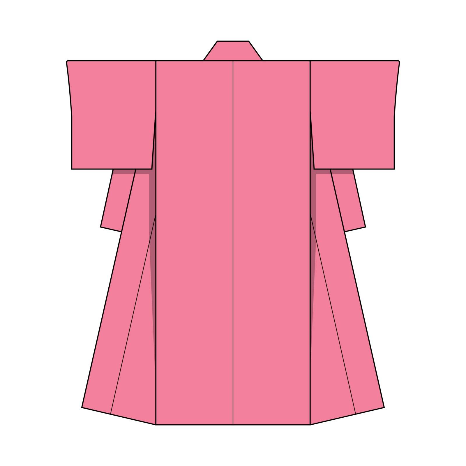 Japanese kimono template illustration by barks