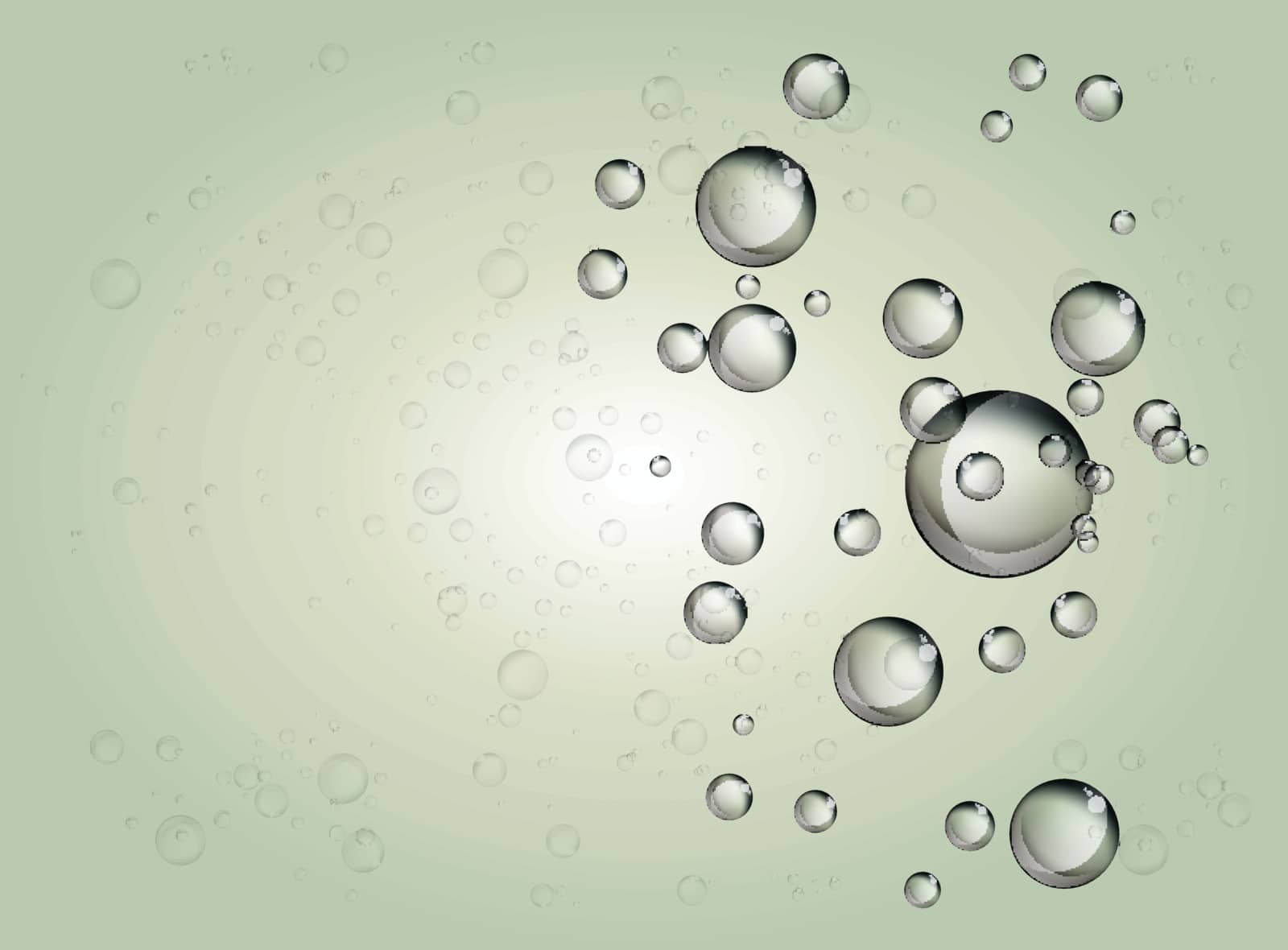 Water bubble rising on clear background. by BV23