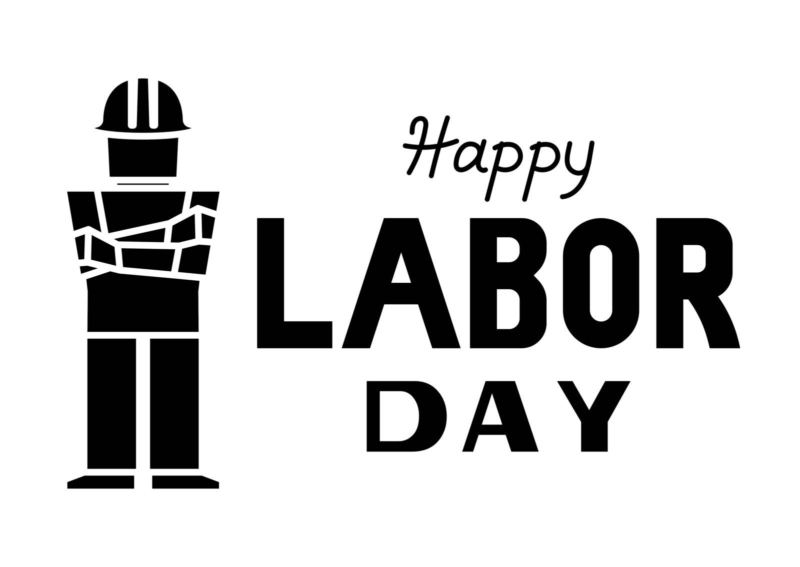 Happy Labor Day card. National american holiday, Vector llustration 