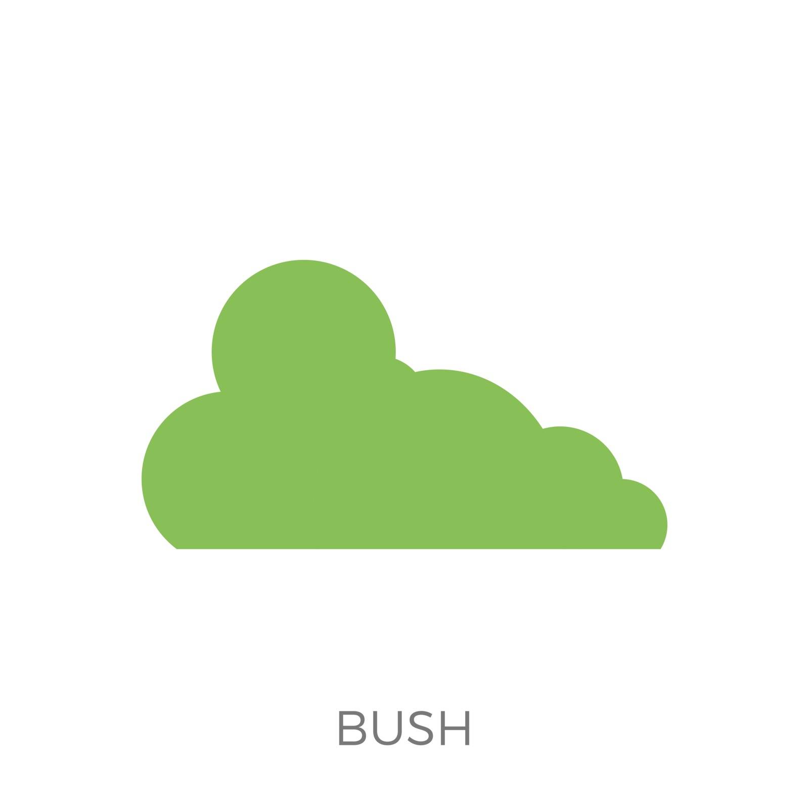 Bush Icon Vector. Isolated on White Background. Trendy Flat Style.